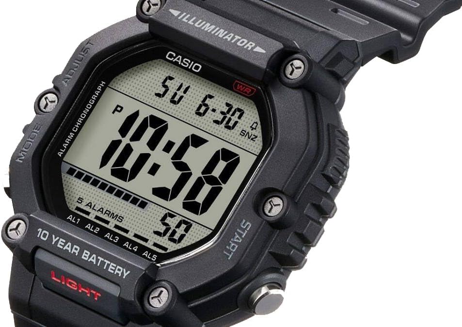Casio Men's Digital Quartz Watch with Plastic Strap AE-1600H-1AVEF - Image 8