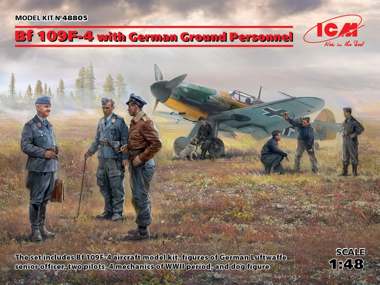 ICM ICM48805 1:48-BF 109F-4 con Personale Tedesco di Terra - Image 3