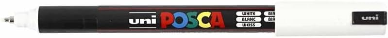 Posca Marker, lijn 0,7 mm, extra fijn, wit, 1 st - Image 2