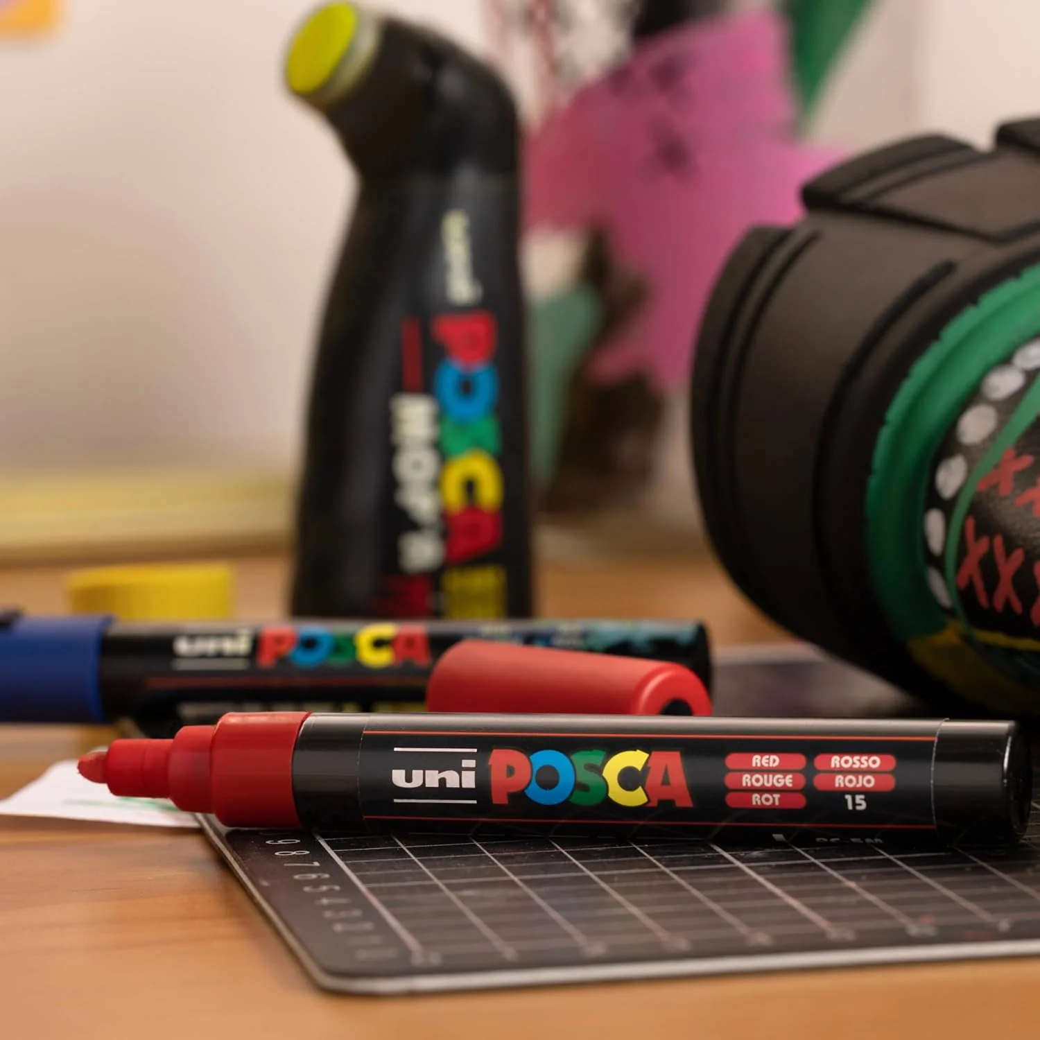 Uni Posca - Uni Posca Verfmarker 17K Goud - Blokpunt 15mm - Image 3