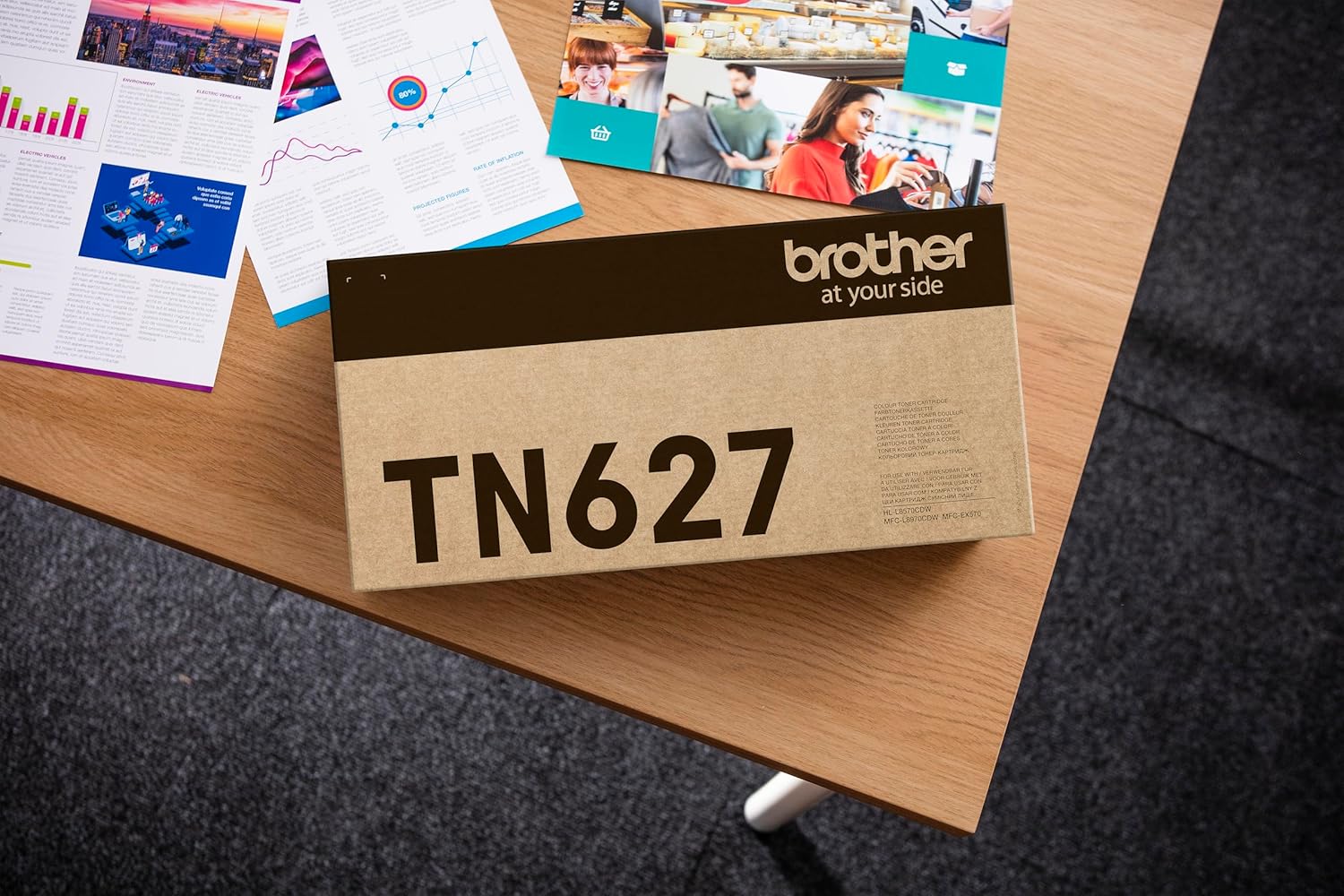 Brother TN627M Toner Cartridge, Magenta, Single Pack, up to 10,000 Pages, Includes 1 x Toner Cartridge, Genuine Supplies - Image 3