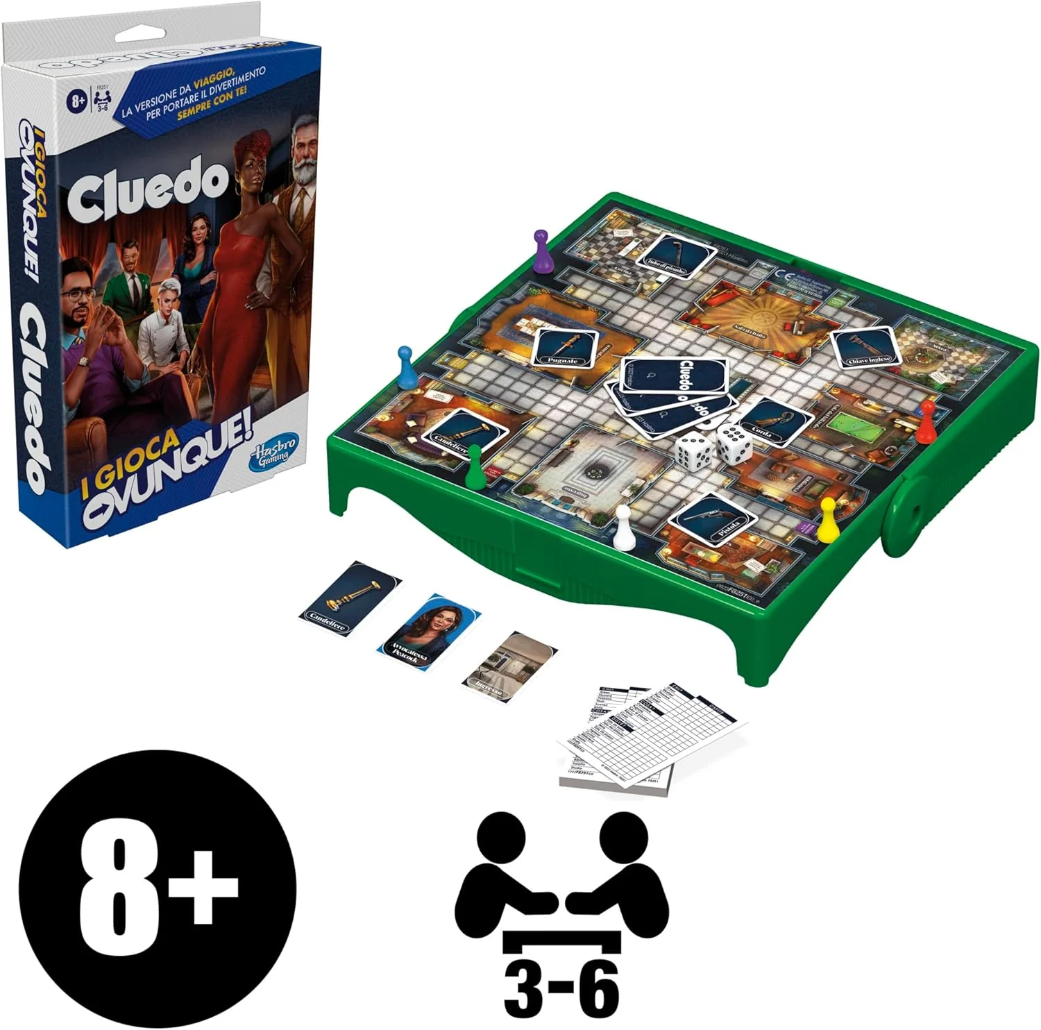 Hasbro Gaming Cluedo I Play Everywhere Portable Game Travel Board Games for Kids and Girls Age 8+ Mystery Toy and Riddles for 3-6 Players - Image 3