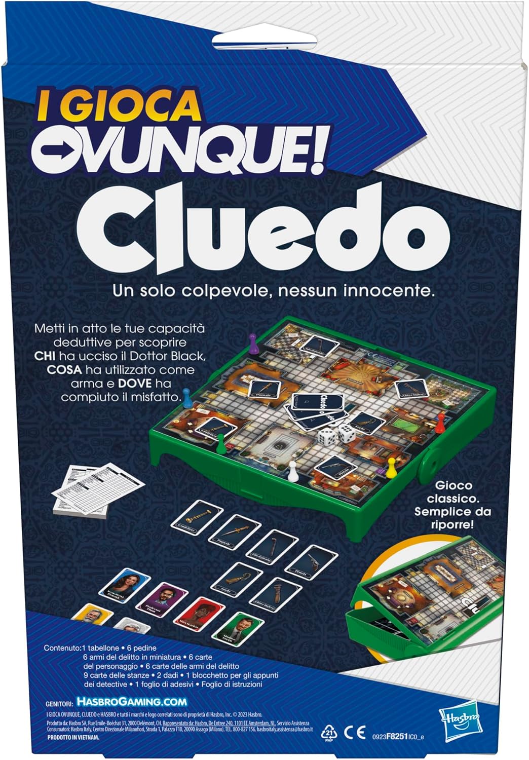 Hasbro Gaming Cluedo I Play Everywhere Portable Game Travel Board Games for Kids and Girls Age 8+ Mystery Toy and Riddles for 3-6 Players - Image 5