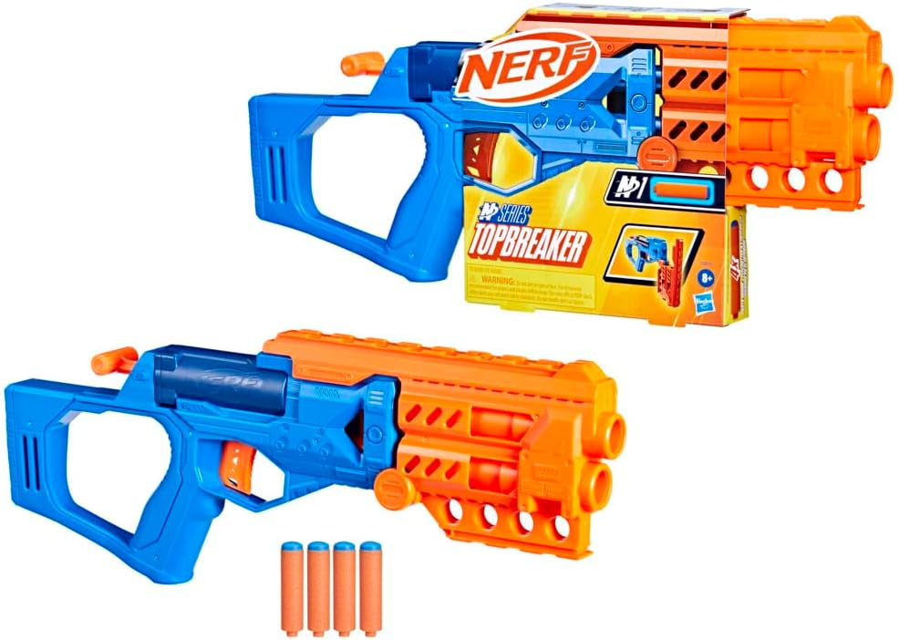 NERF N Series Topbreaker Launcher 4 Official N1 Darts Only Compatible with N1 Launcher Open to Reload Gift for Kids 8 Years - Image 4