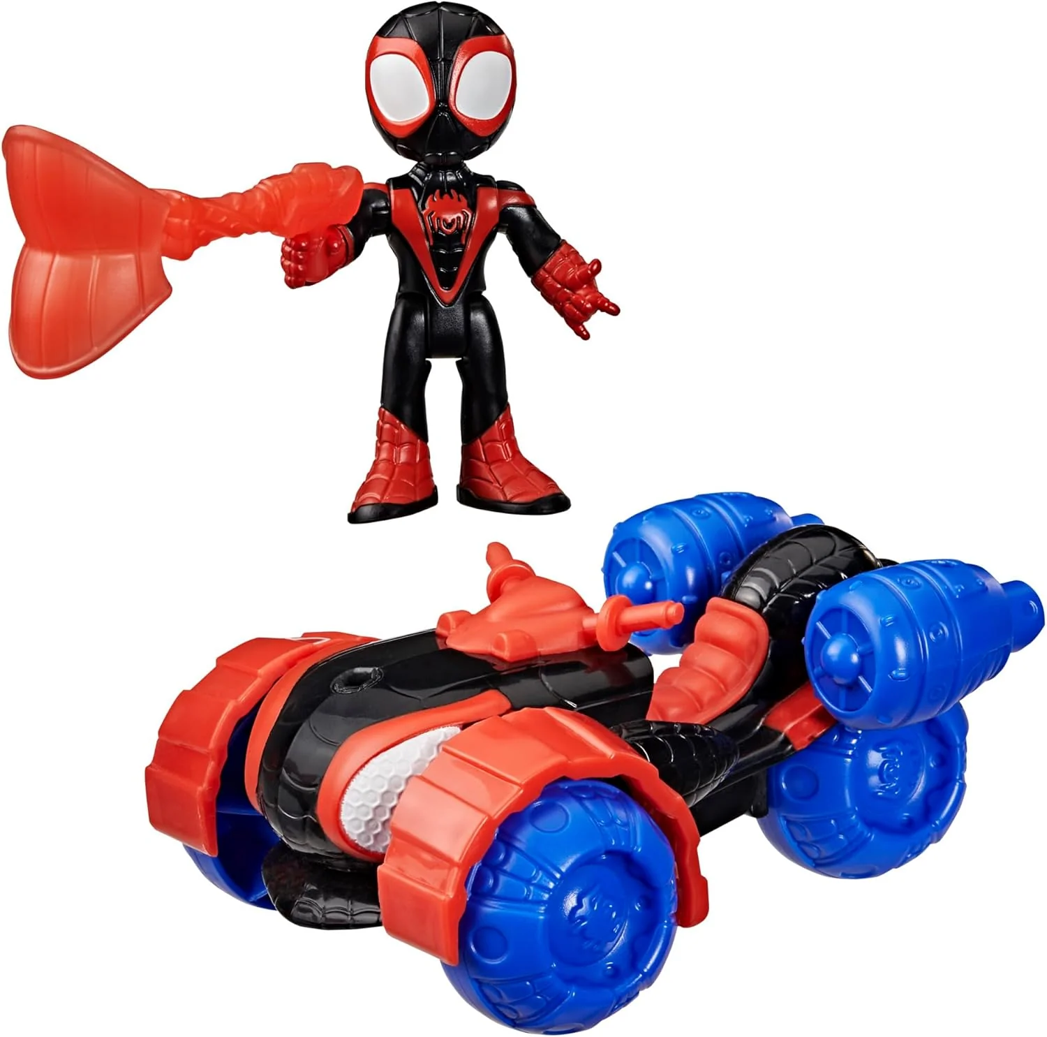 Marvel Spidey and His Amazing Friends Miles 'Spin' Morales Techno-Racer Toy Vehicle with 7.6-cm (3 inch) Action Figure, Accessory, Super Hero Toys, Ages 3+ - Image 4