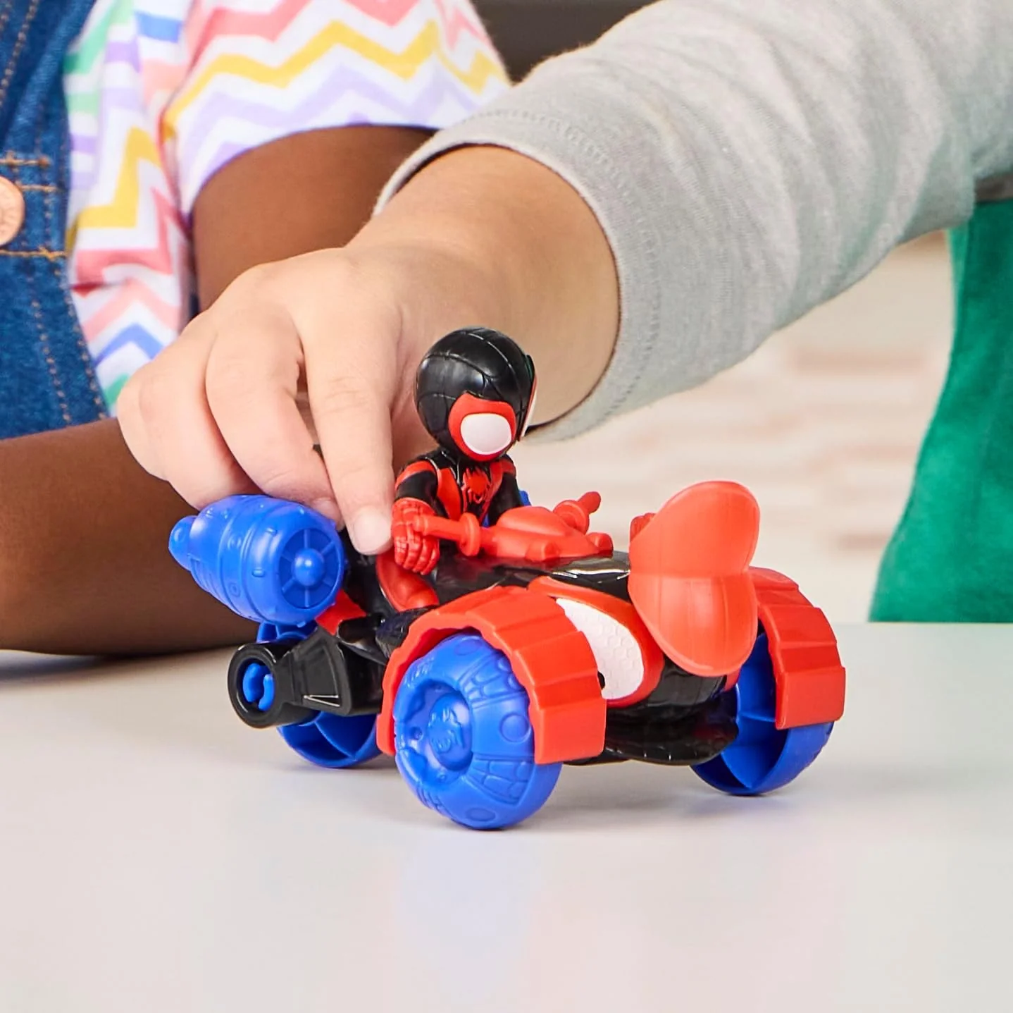 Marvel Spidey and His Amazing Friends Miles 'Spin' Morales Techno-Racer Toy Vehicle with 7.6-cm (3 inch) Action Figure, Accessory, Super Hero Toys, Ages 3+ - Image 6