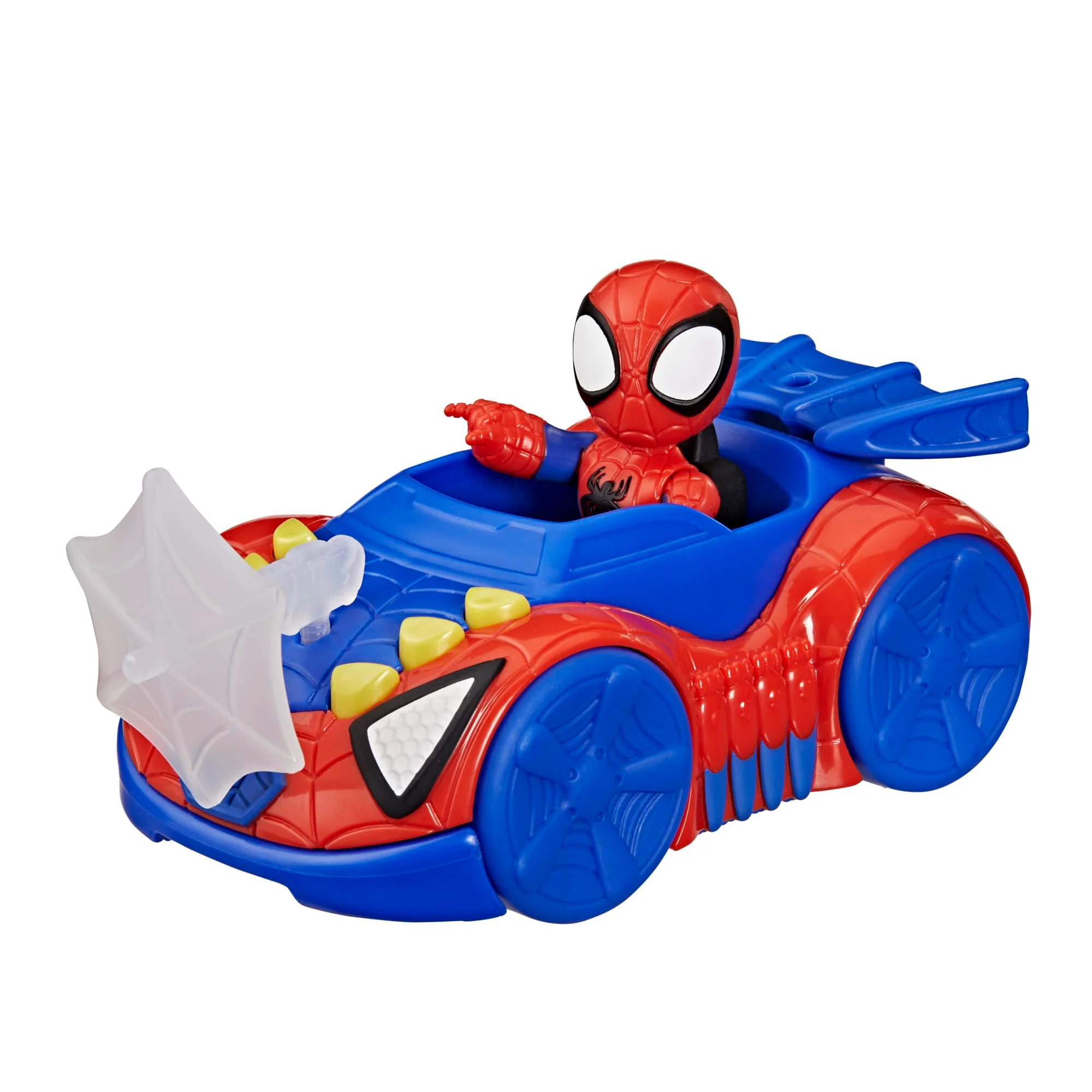 Marvel Spidey and His Amazing Friends Spidey Web Crawler Toy Car with 7.6-cm (3 Inch) Action Figure & Accessory, Super Hero Toys, Children Ages 3+