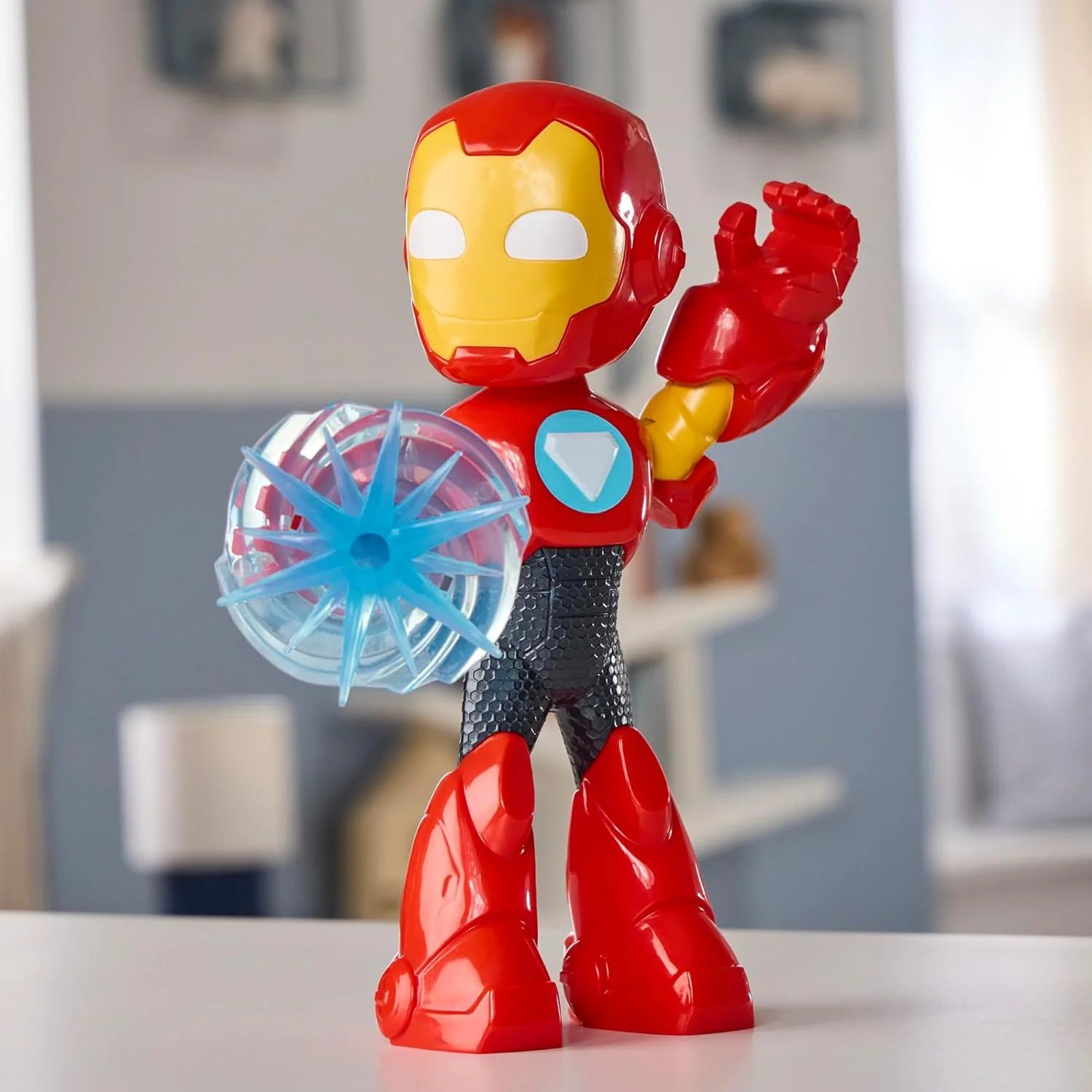 Iron Man and His Awesome Friends Marvel Iron Man 22.8 cm (9 Inch) Poseable Action Figure with Repulsor Shield Accessory, Super Hero Toy for Kids Ages 3+ - Image 2