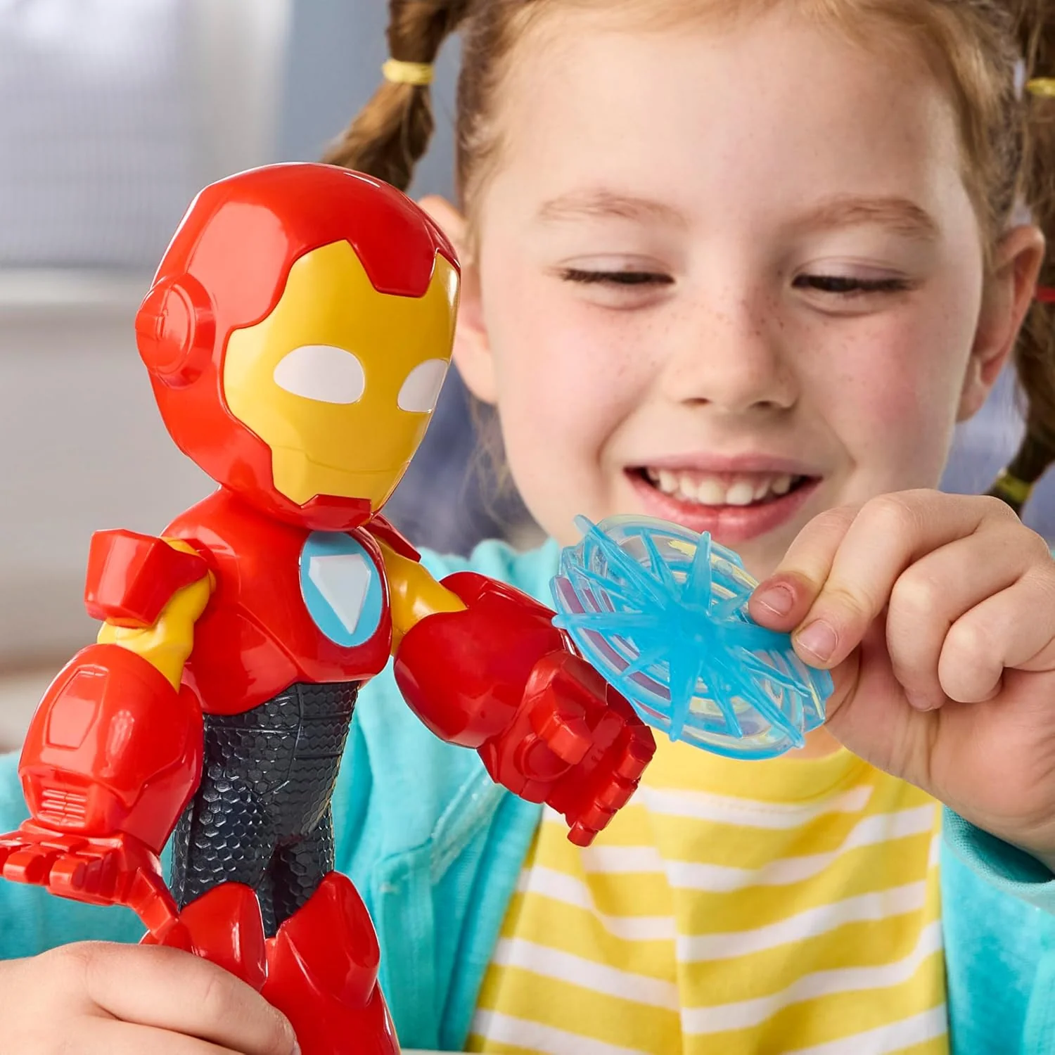 Iron Man and His Awesome Friends Marvel Iron Man 22.8 cm (9 Inch) Poseable Action Figure with Repulsor Shield Accessory, Super Hero Toy for Kids Ages 3+ - Image 3
