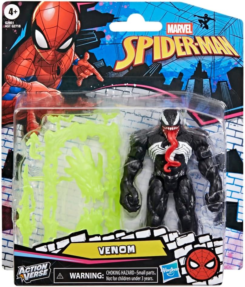 Marvel Spider-Man ActionVerse Venom Action Figure & Accessories, 11.4-cm (4.5 inch) Super Hero Toys & Figures for Children, Ages 4+ - Image 3