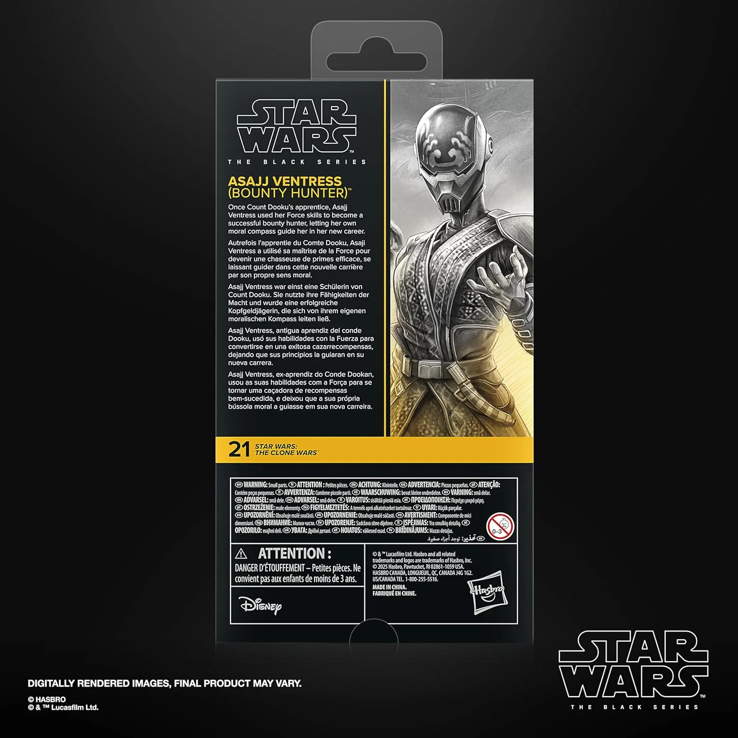 Star Wars The Black Series Asajj Ventress (Kopfgeldjägerin), The Clone Wars Action-Figur zum Sammeln (15 cm - Image 2