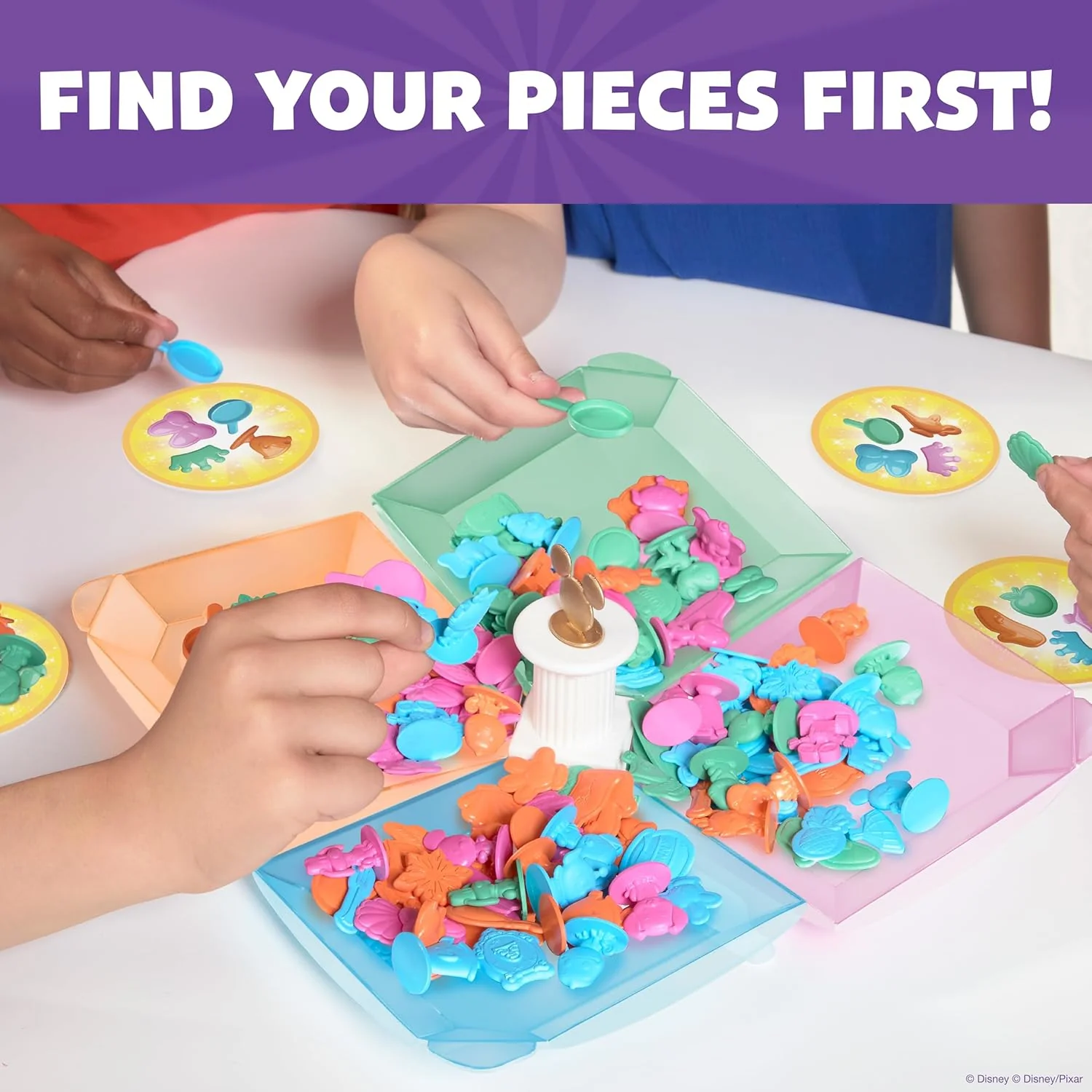 Drumond Park All 4 Won! Disney Family Game, 4-in-1 Fast-Paced Matching & Reflex Game, Spot & Grab Party Game for Kids, Disney & Pixar Characters, Fun Family Board Game for Ages 5+, 2+ Players - Image 3