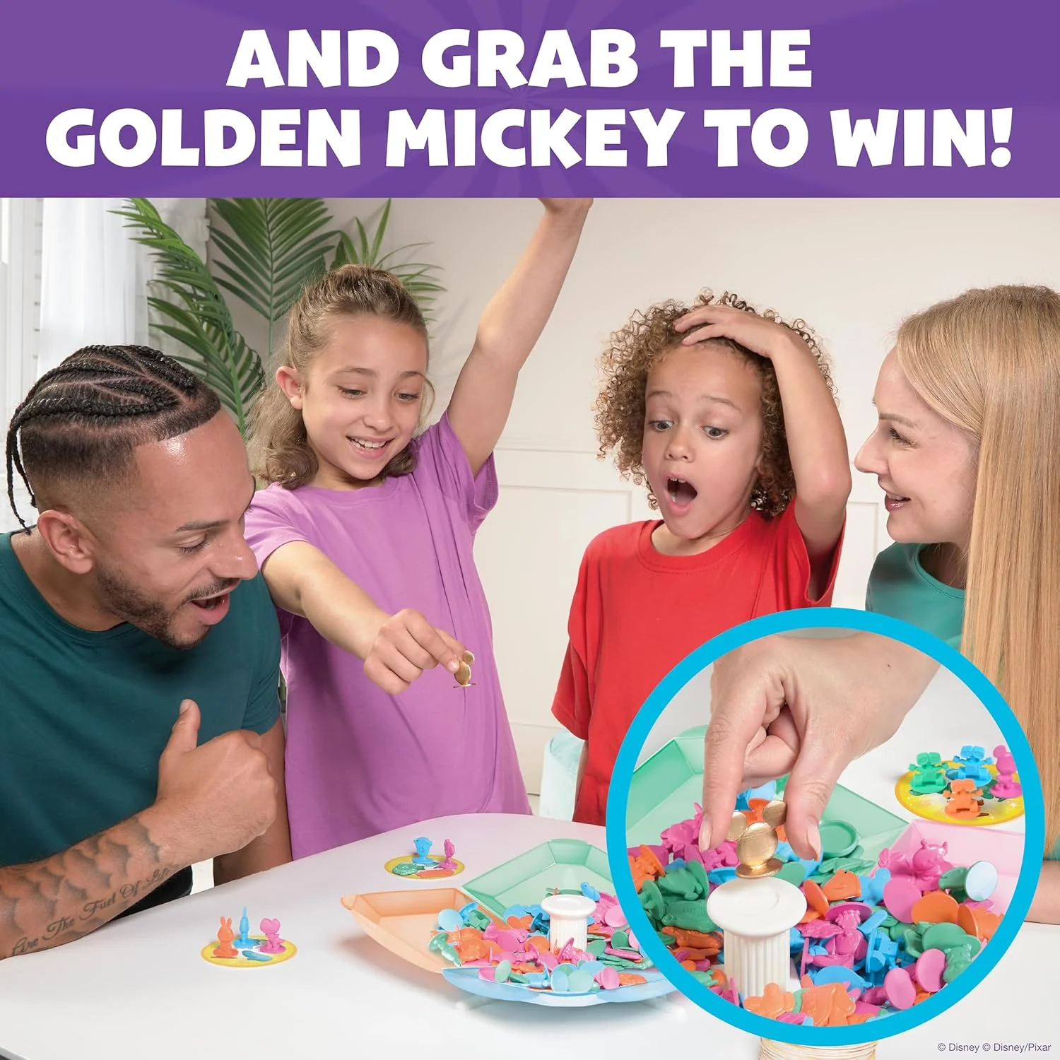 Drumond Park All 4 Won! Disney Family Game, 4-in-1 Fast-Paced Matching & Reflex Game, Spot & Grab Party Game for Kids, Disney & Pixar Characters, Fun Family Board Game for Ages 5+, 2+ Players - Image 6
