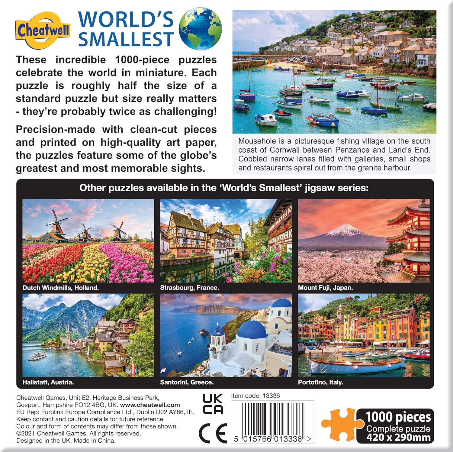 Cheatwell Games World's Smallest 1000 Piece Puzzle Mousehole, Blue, Orange, Red, Green - Image 3
