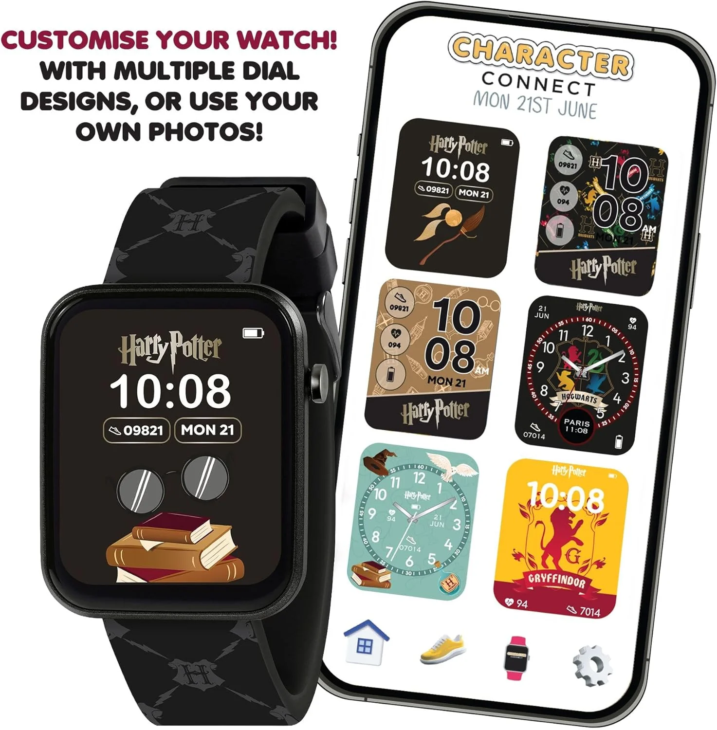 Accutime Harry Potter Kids Black Printed Strap Interactive Smart Watch - Image 6