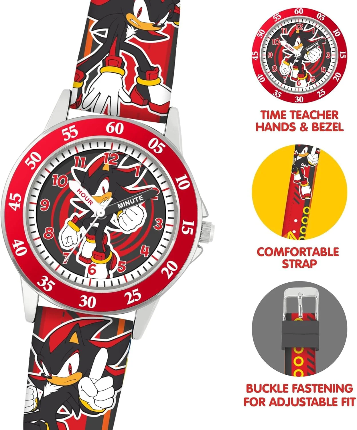 Accutime Sonic Shadow Kids Time Teacher Analogue Watch - Image 2