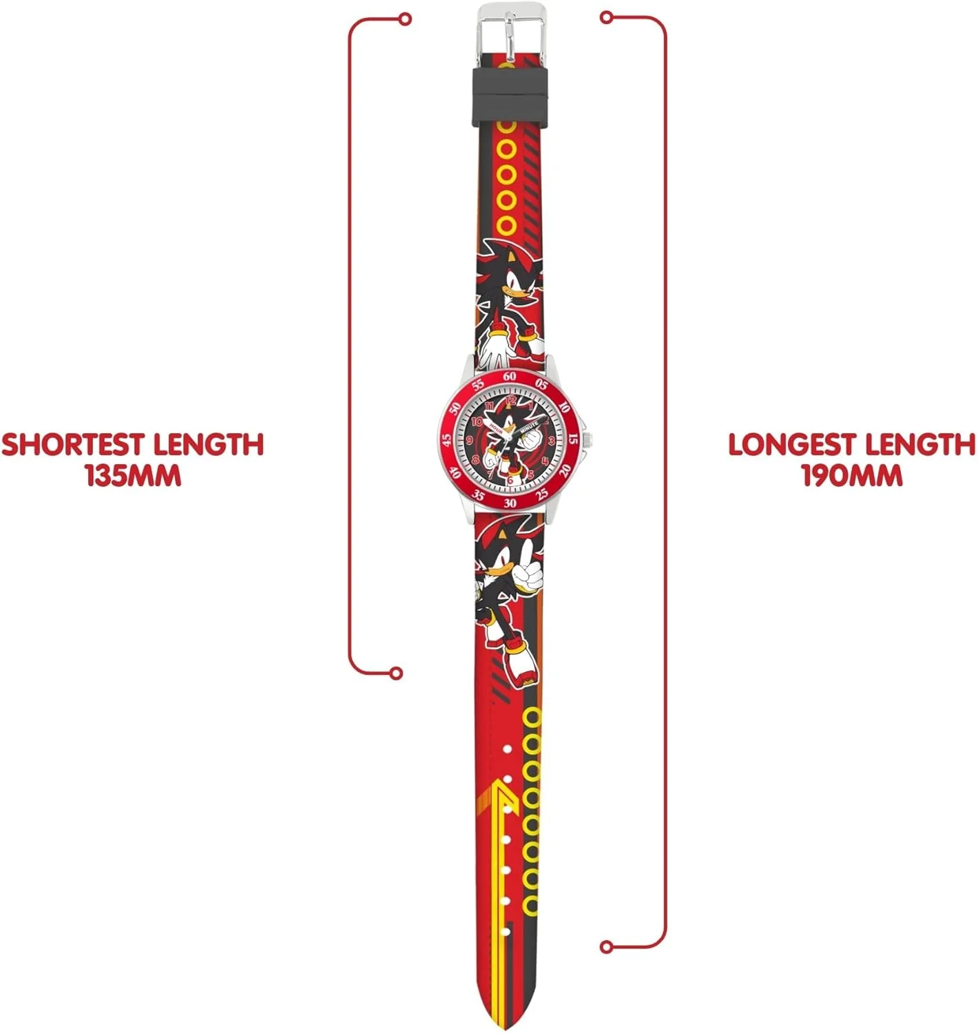 Accutime Sonic Shadow Kids Time Teacher Analogue Watch - Image 3