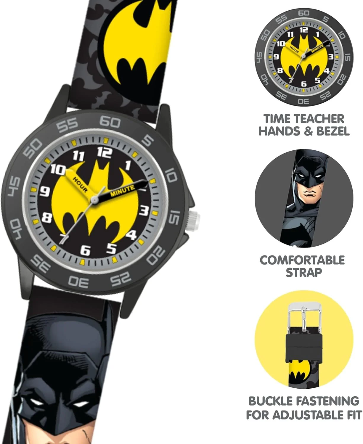 Accutime Batman Children's Time Teacher Analogue Watch - Image 2