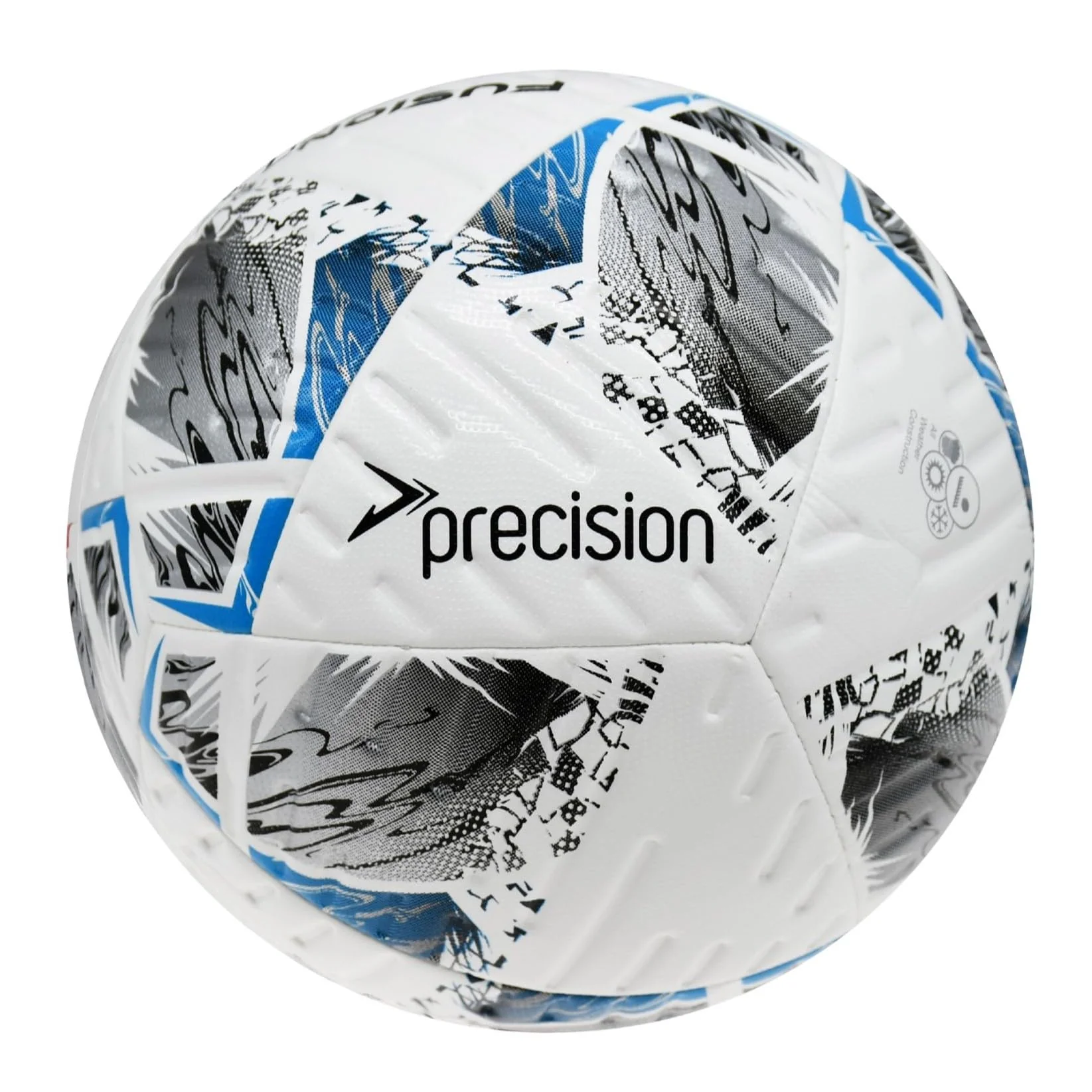 Precision Fusion Plus FIFA Basic Training Football, 12 Panel Textured TPU Match Ball, PU Sealed Seams, Grass 3G Astro