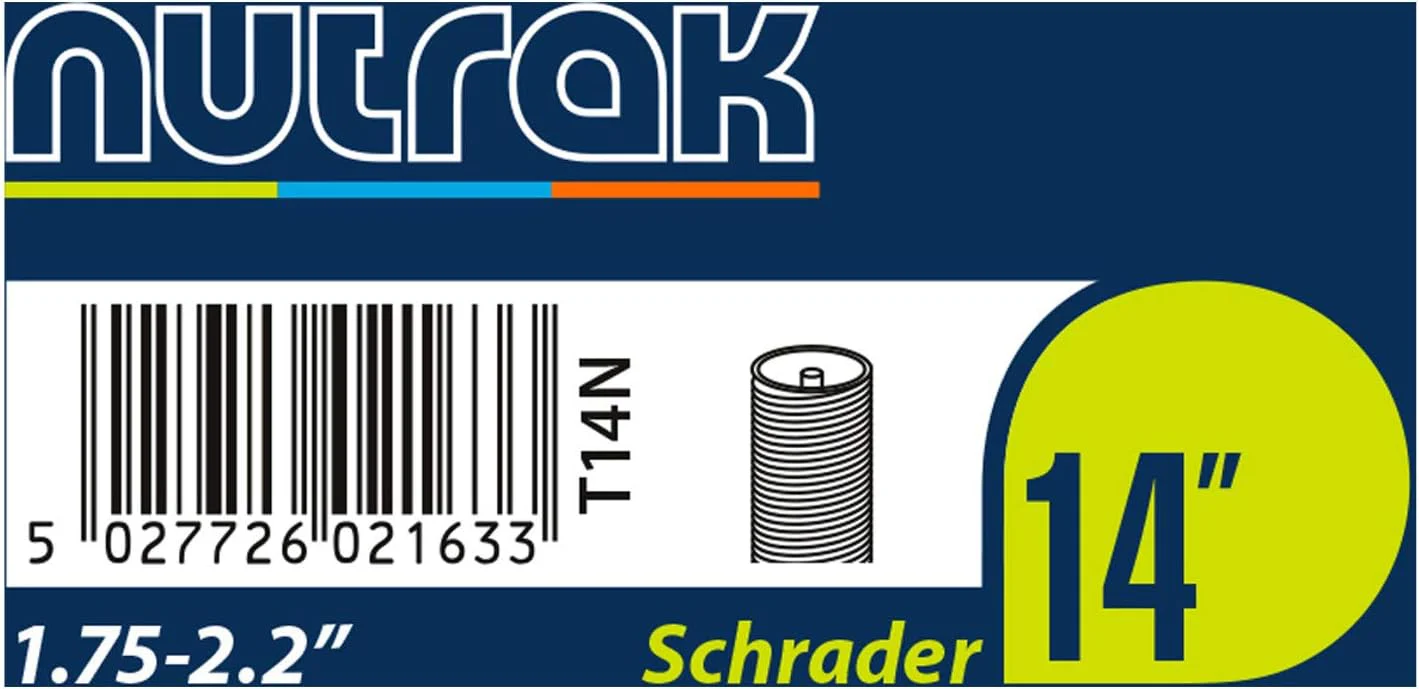 Nutrak 14 x 1.75 - 2.125 inch Schrader inner tube - Image 2