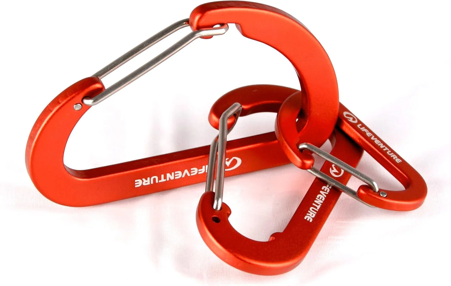 Lifeventure Ultralight Non-locking Karabiners (3-Pack), Aluminum Alloy Wiregate Fastening High Strength Key Rink Clip Hook - Image 4