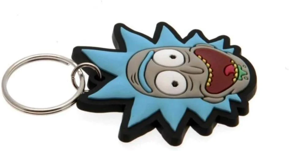 Cartoon Network Rick and Morty - Rick Crazy Smile, Schlüsselanhänger aus Gummi, 4.5 x 6 cm, Mehrfarbig, RK38721C - Image 3