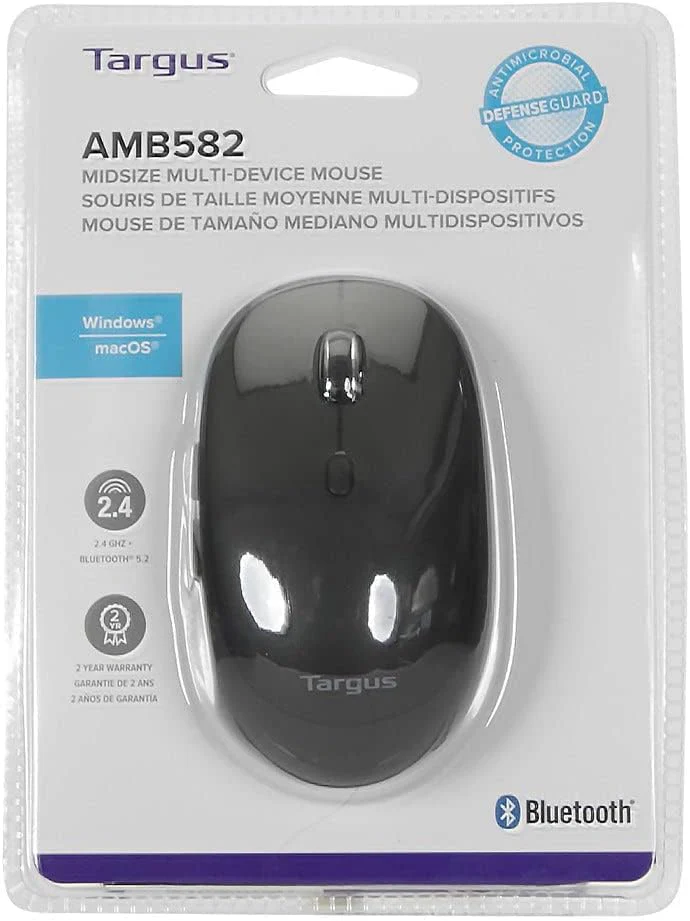 Targus Midsize Comfort Multi-Device Antimicrobial Wireless Mouse - Image 4