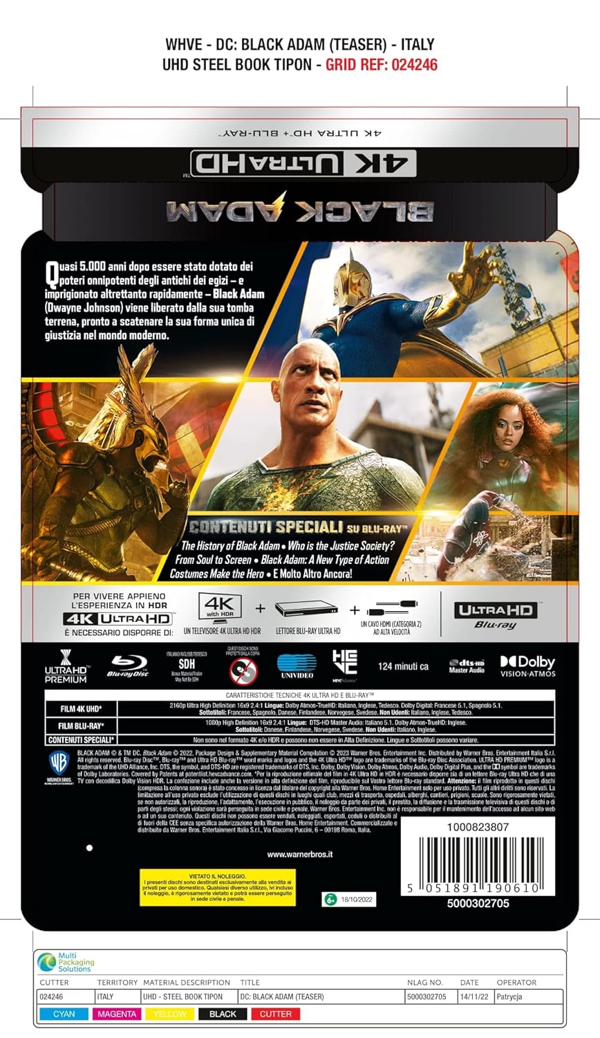 BLACK ADAM STEELBOOK (4K Ultra HD + Blu-Ray - Image 2
