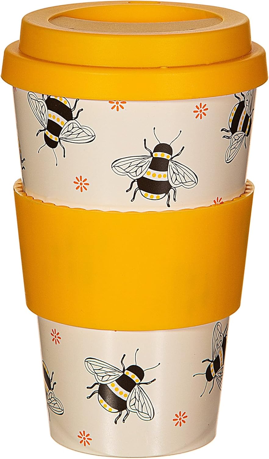 Sass & Belle Bee Travel Coffee Cup - Reusable Cup with Lid, Eco-Friendly Coffee Mug, Lightweight for Hot Drinks – Travel Mug for Work or Home – Fun Gift by Sass and Belle - Image 2