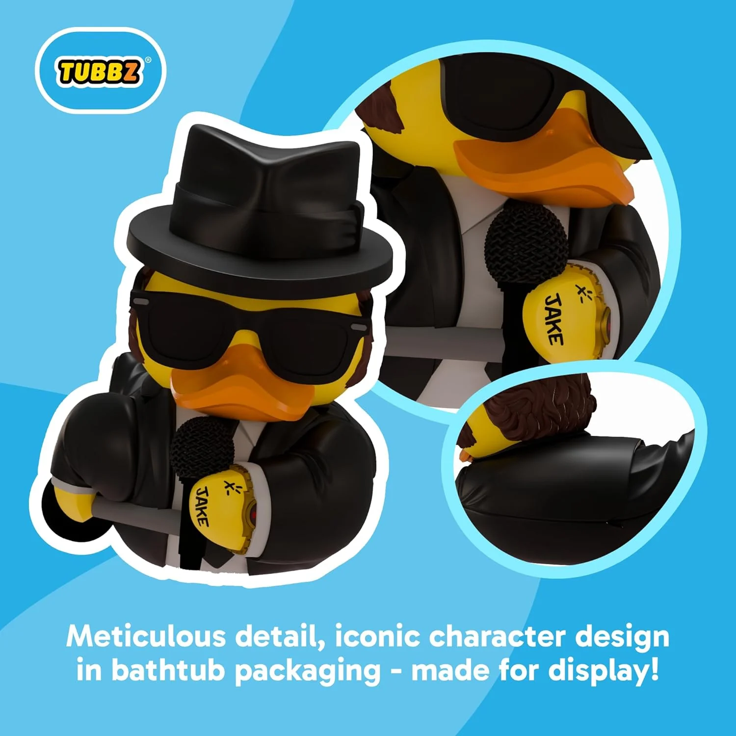 TUBBZ Collectors Edition: Blues Brothers - Jake Cosplaying Rubber Duck Vinyl Figure – Official Collectible for Fans of Blues Brothers - Image 5