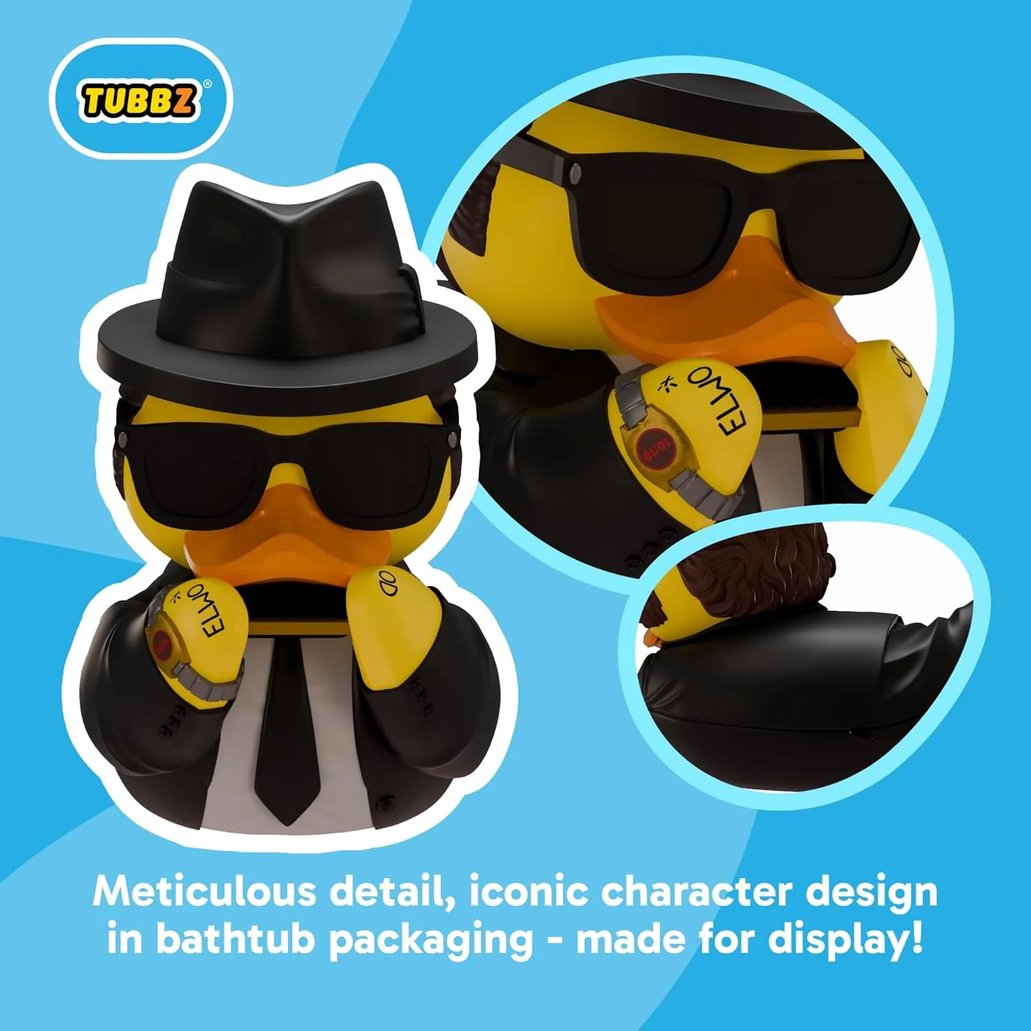 TUBBZ Collectors Edition: Blues Brothers - Elwood Cosplaying Rubber Duck Vinyl Figure – Official Collectible for Fans of Blues Brothers - Image 4