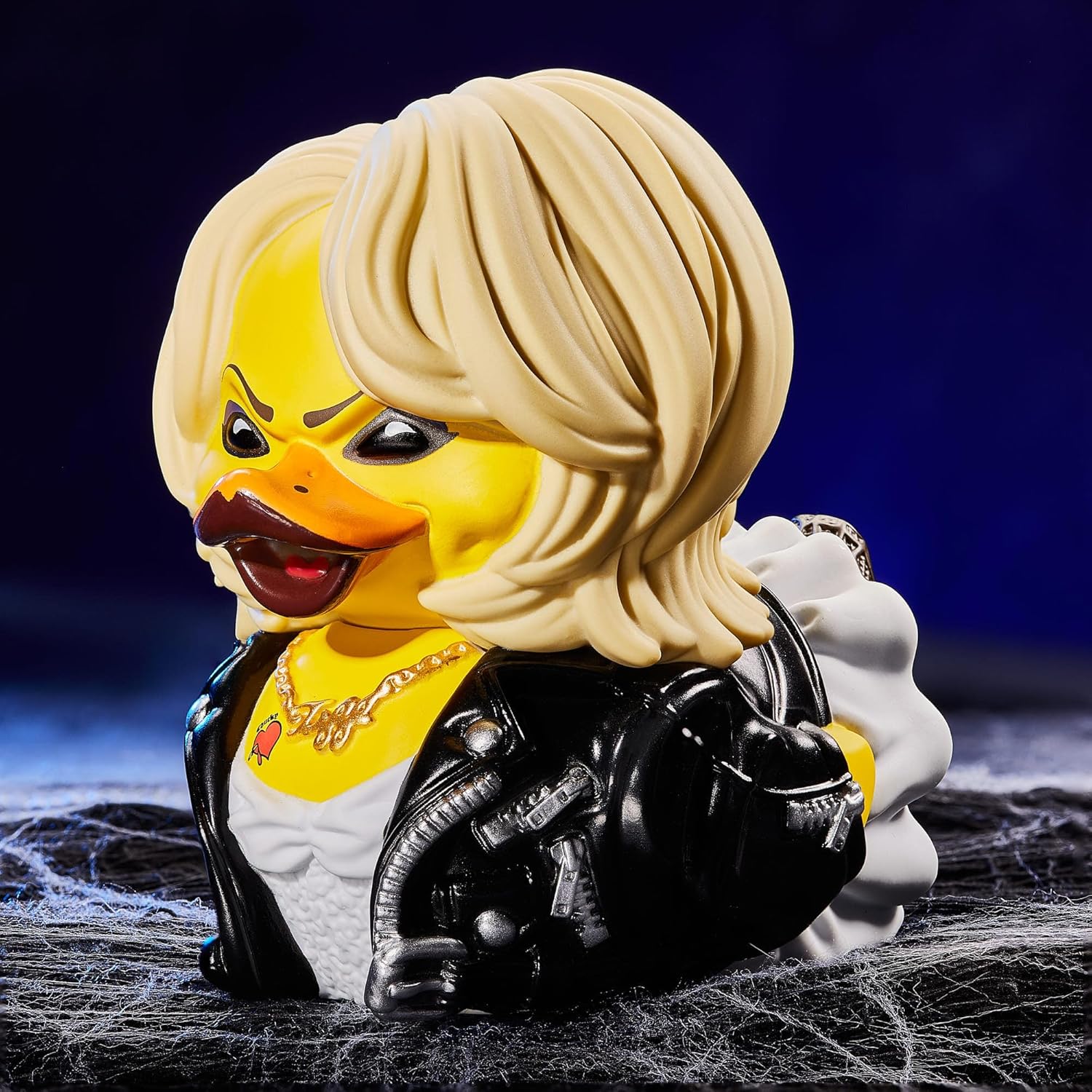TUBBZ Boxed Edition: Horror - Tiffany Bride of Chucky Cosplaying Rubber Duck Vinyl Figure - Image 5