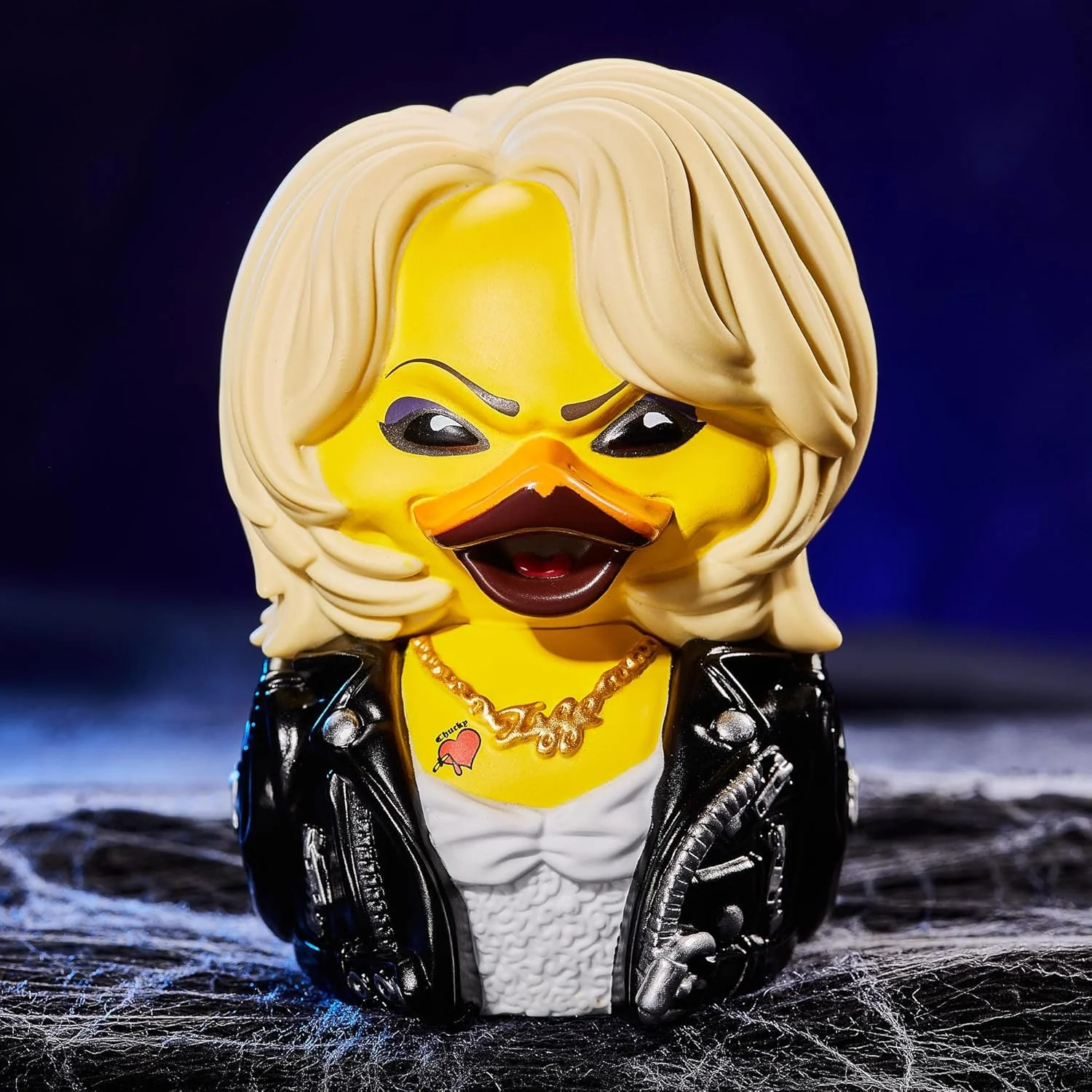TUBBZ Boxed Edition: Horror - Tiffany Bride of Chucky Cosplaying Rubber Duck Vinyl Figure - Image 6