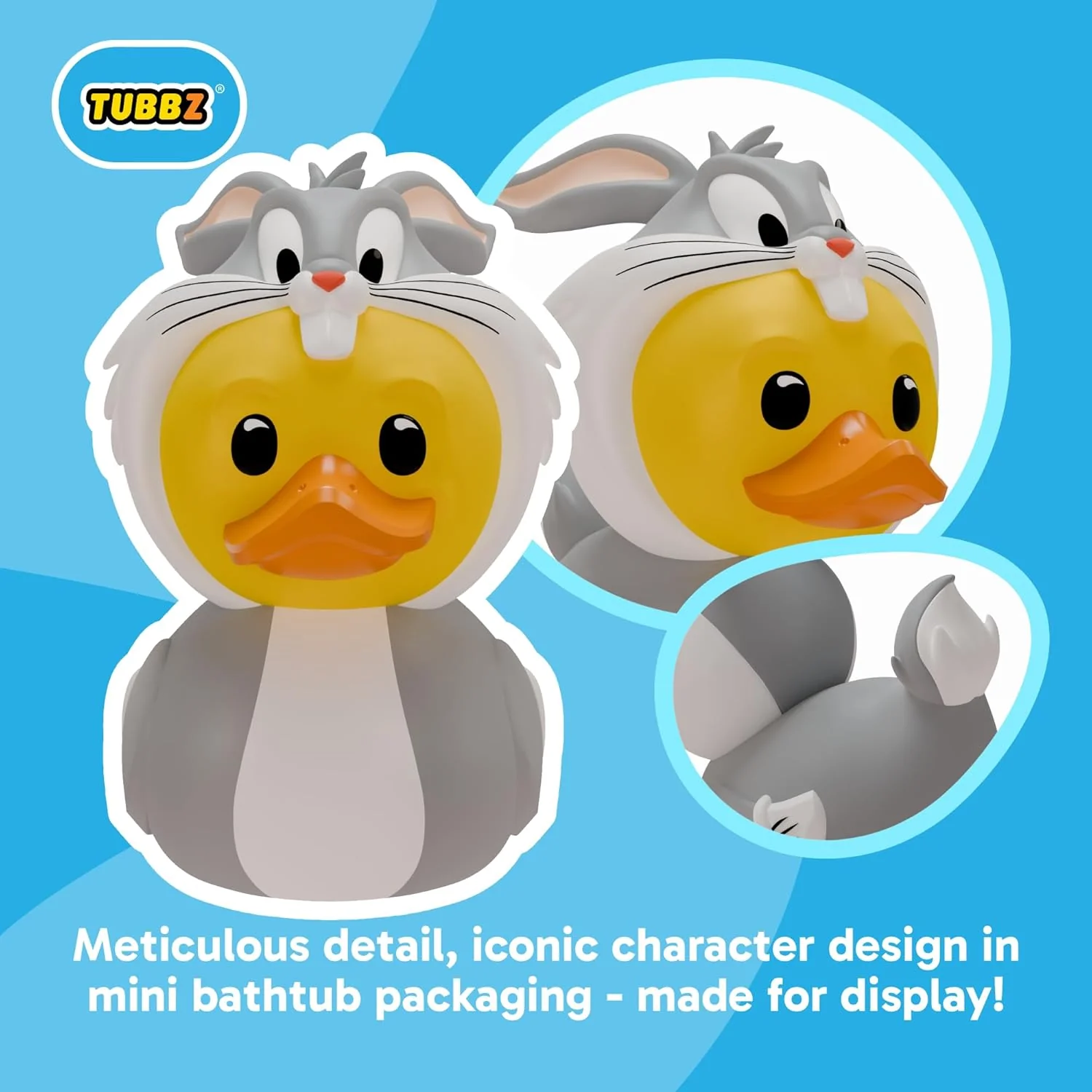 TUBBZ Mini: Looney Tunes – Bugs Bunny Cosplaying Gummiente Vinylfigur – Offizielle Sammelfigur für Fans von Looney Tunes - Image 6