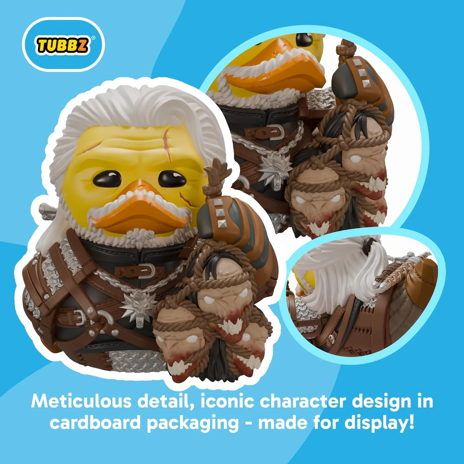 TUBBZ Boxed Edition: The Witcher - Geralt of Rivia Cosplaying Rubber Duck Vinyl Figure – Official Collectible for Fans of Witcher - Image 2