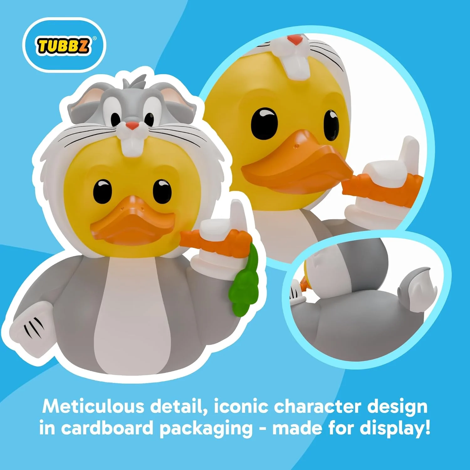 TUBBZ Boxed Edition: Looney Tunes - Bugs Bunny Cosplaying Rubber Duck Vinyl Figure – Official Collectible for Fans of Looney Tunes - Image 2