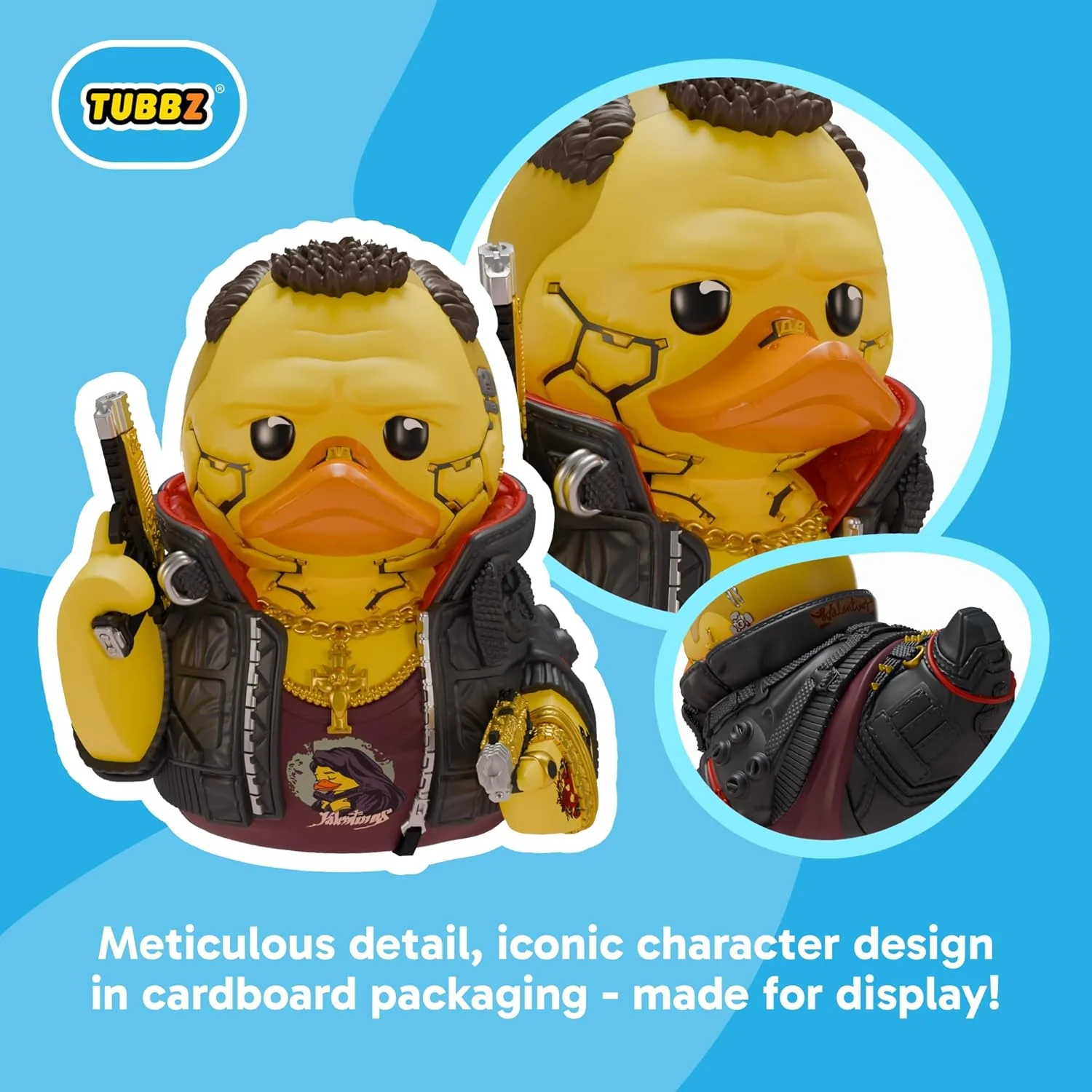 TUBBZ Edizione Scatola: Cyberpunk 2077 – Jackie Welles Anatra Cosplay da Collezione in Vinile – Prodotto Ufficiale per i Fan di Cyberpunk 2077 - Image 4