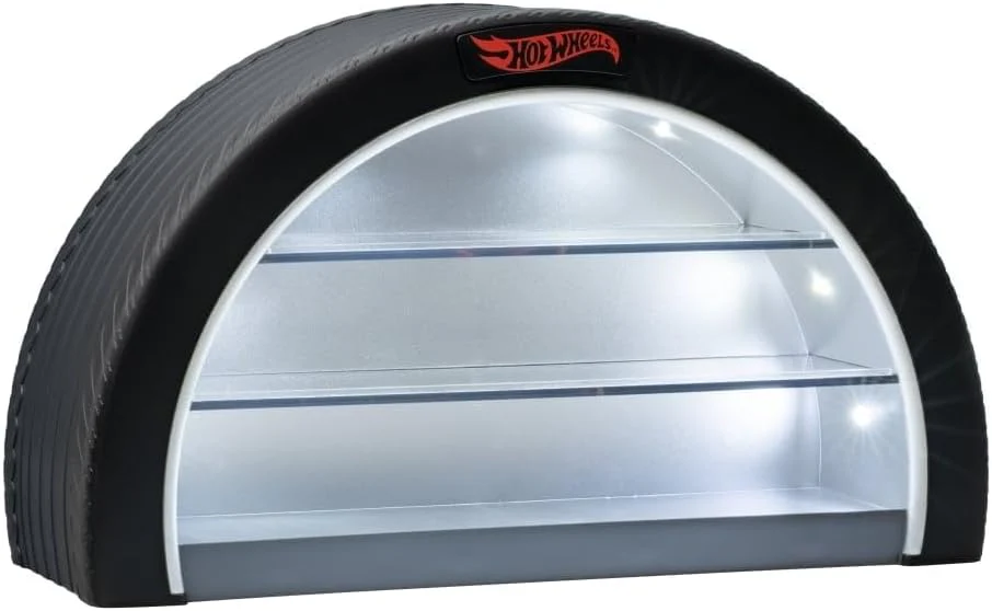Hot Wheels Display Case Light - Officially Licensed Mattel Merchandise, Light Up Case Holds 8 Cars, Wheel Shaped Wall Moutable or Freestanding, Gift for Collectors - Image 3