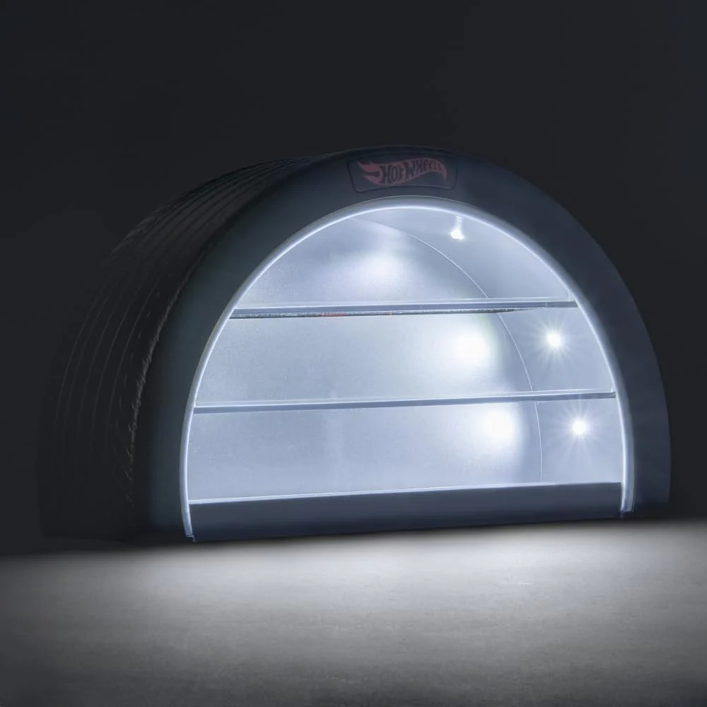 Hot Wheels Display Case Light - Officially Licensed Mattel Merchandise, Light Up Case Holds 8 Cars, Wheel Shaped Wall Moutable or Freestanding, Gift for Collectors - Image 8