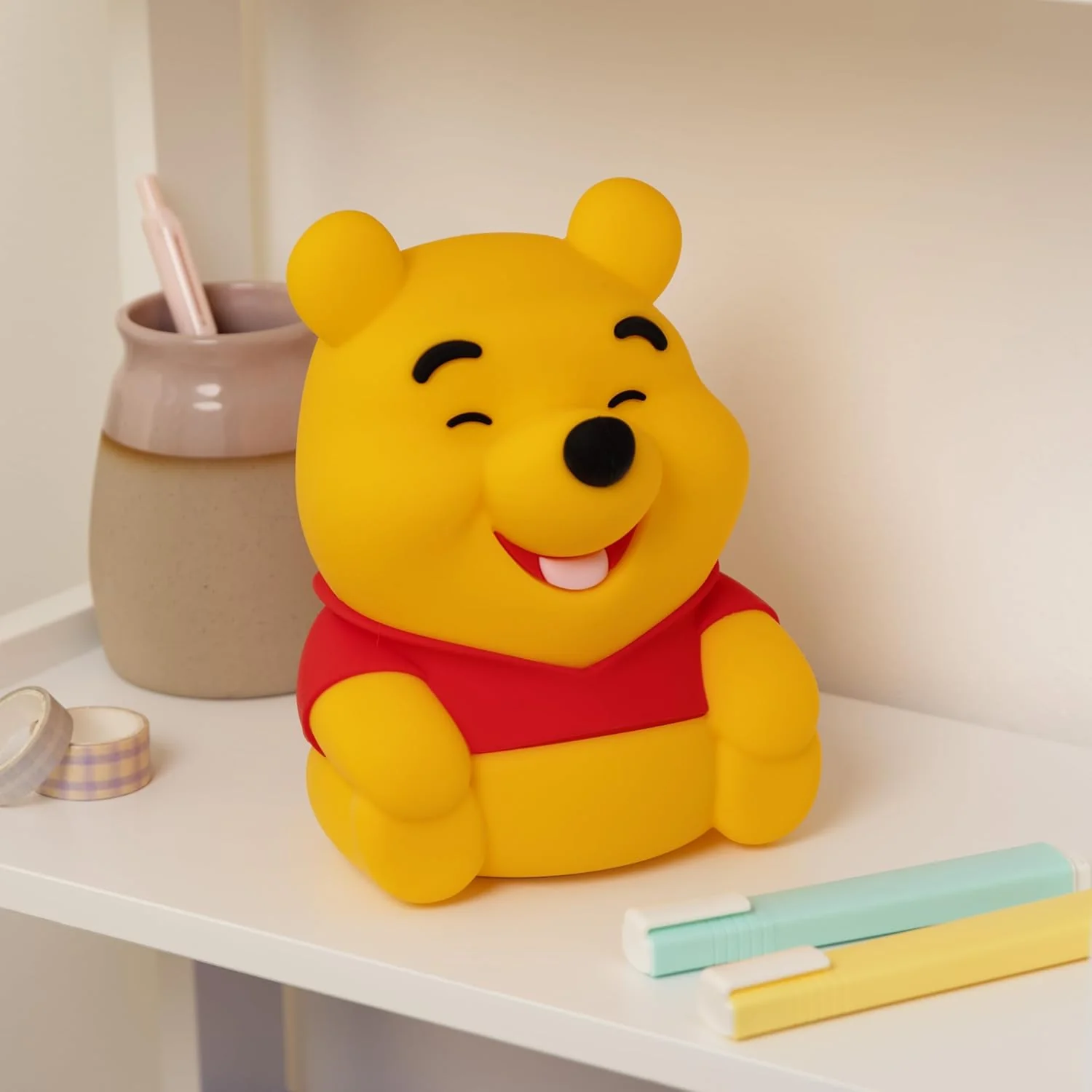Paladone Disney Winnie the Pooh SquishyGlo Rechargeable Silicone Night Light, 15.5cm, 1–3 Hour Timer, 3 Brightness Levels, Officially Licensed - Image 3