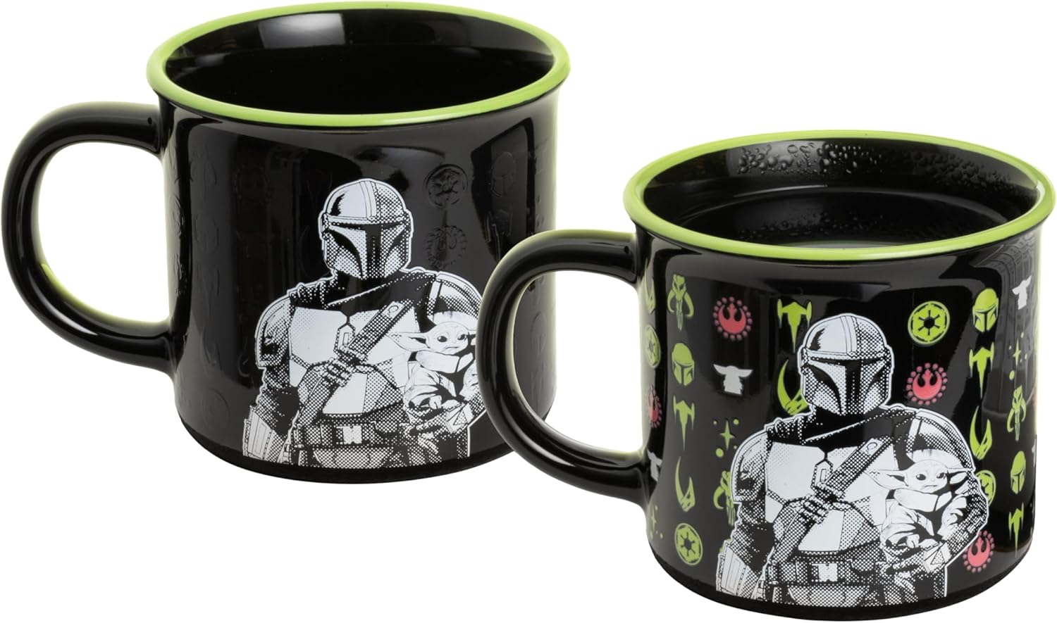 Paladone Star Wars The Mandalorian and Grogu Heat Change Mug, 350ml Ceramic, Heat‑Reactive Symbols, Officially Licensed - Image 3