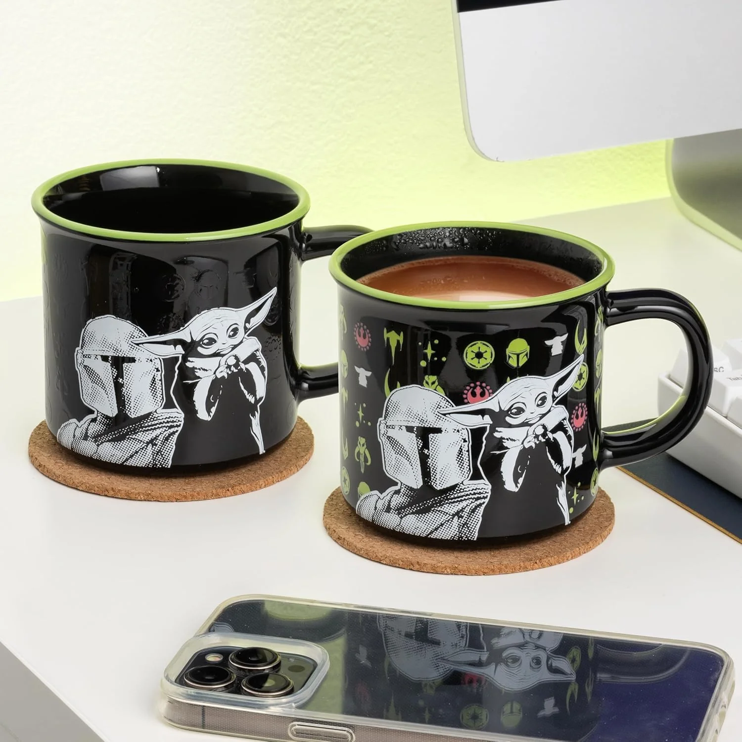 Paladone Star Wars The Mandalorian and Grogu Heat Change Mug, 350ml Ceramic, Heat‑Reactive Symbols, Officially Licensed - Image 4
