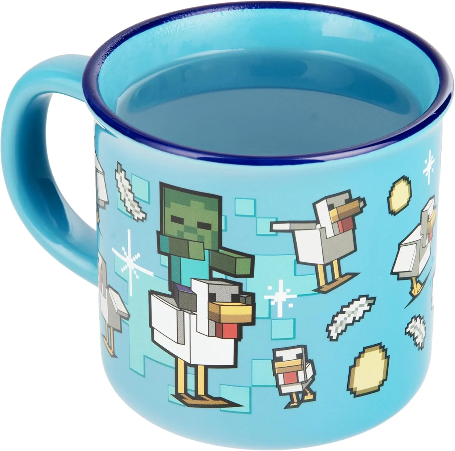 Paladone Minecraft Chicken Jockey Heat Change Mug, 350ml Ceramic, Heat‑Reactive Design Reveals Iconic Scene, Officially Licensed - Image 3