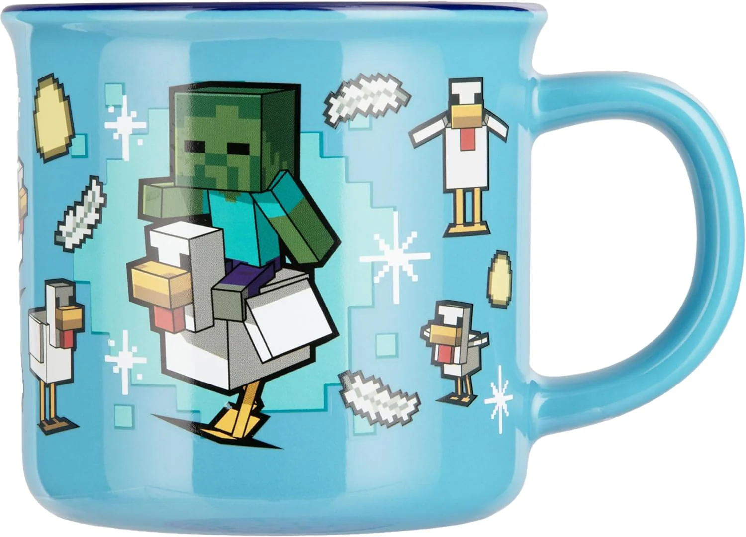 Paladone Minecraft Chicken Jockey Heat Change Mug, 350ml Ceramic, Heat‑Reactive Design Reveals Iconic Scene, Officially Licensed - Image 4