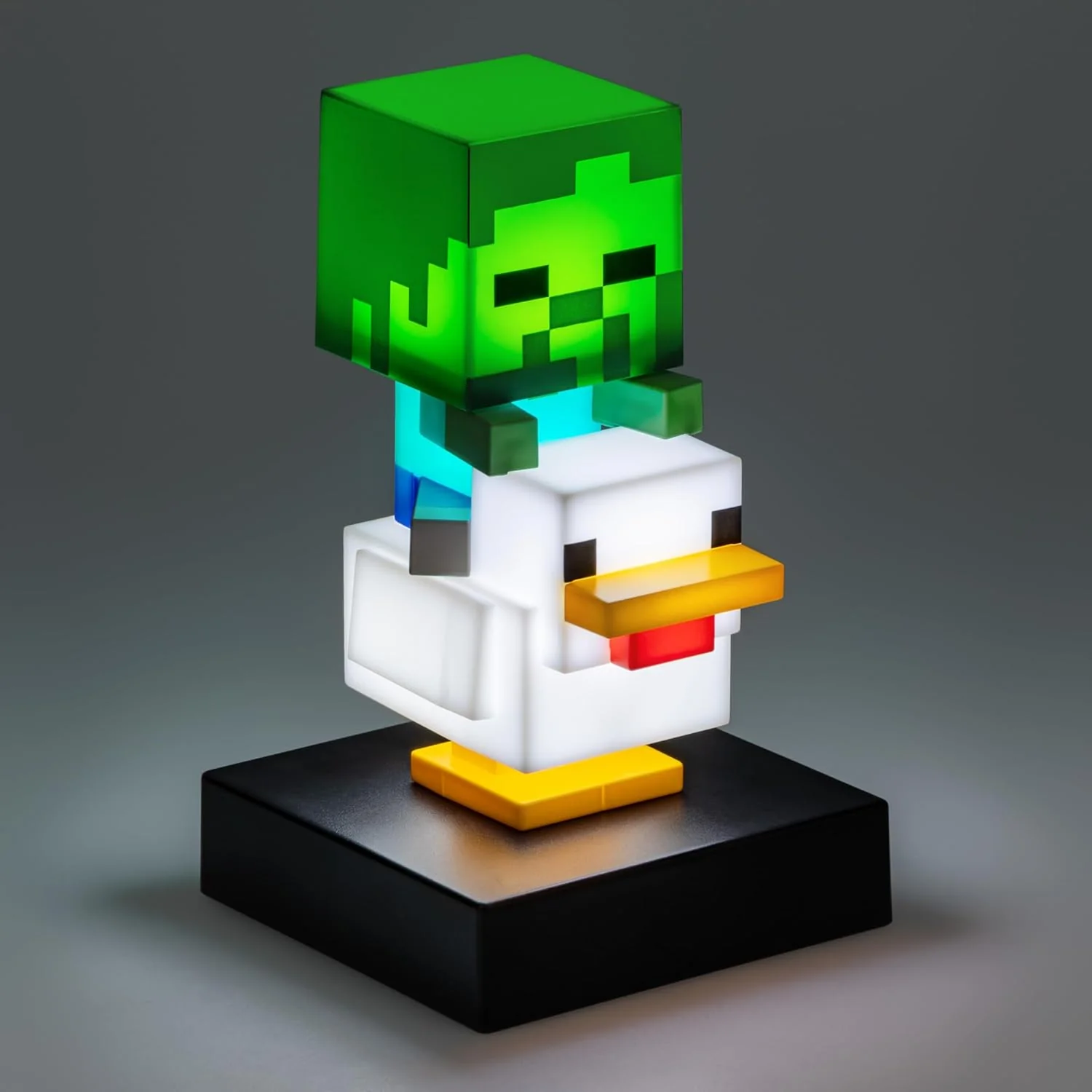 Paladone Minecraft Chicken Jockey Icon Light – 12cm Light‑Up Mini Figure – Fun Bedroom or Desk Lamp for Gamers - Image 4