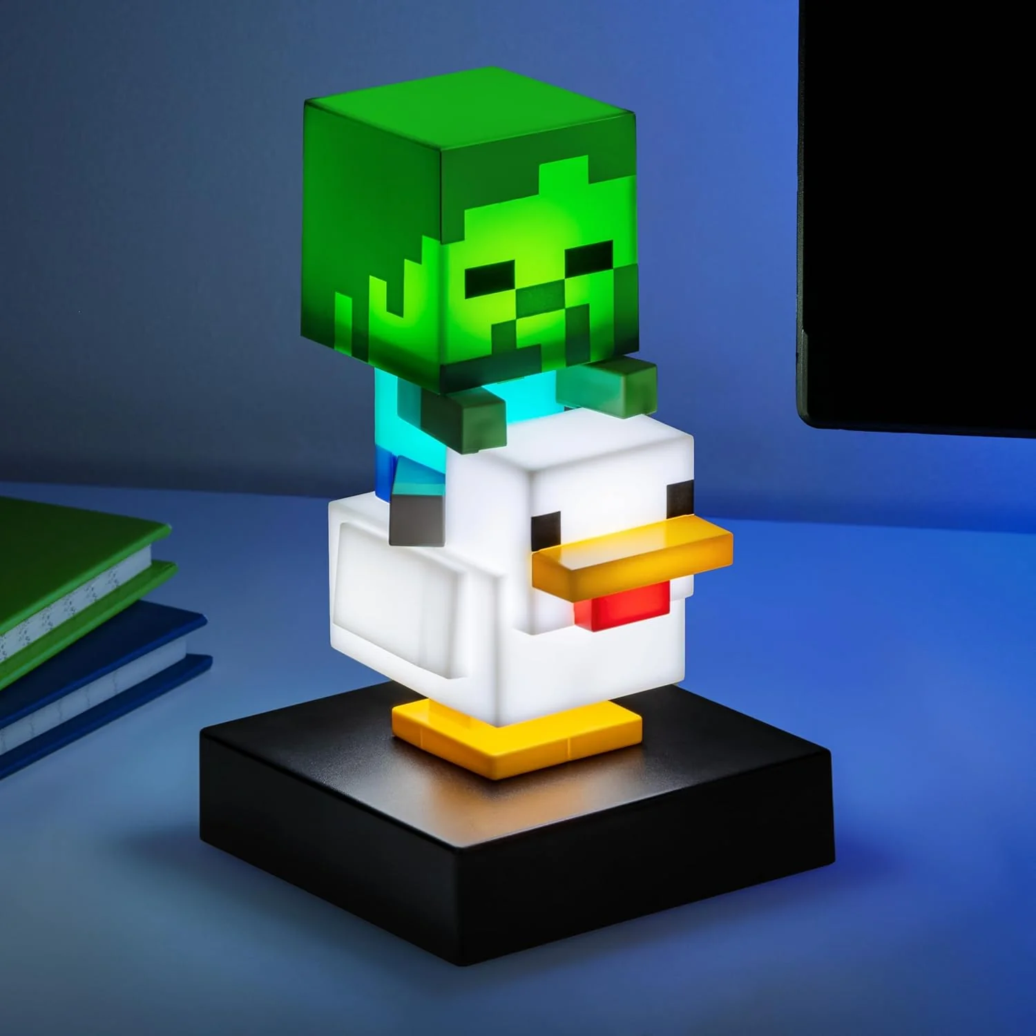 Paladone Minecraft Chicken Jockey Icon Light – 12cm Light‑Up Mini Figure – Fun Bedroom or Desk Lamp for Gamers - Image 5