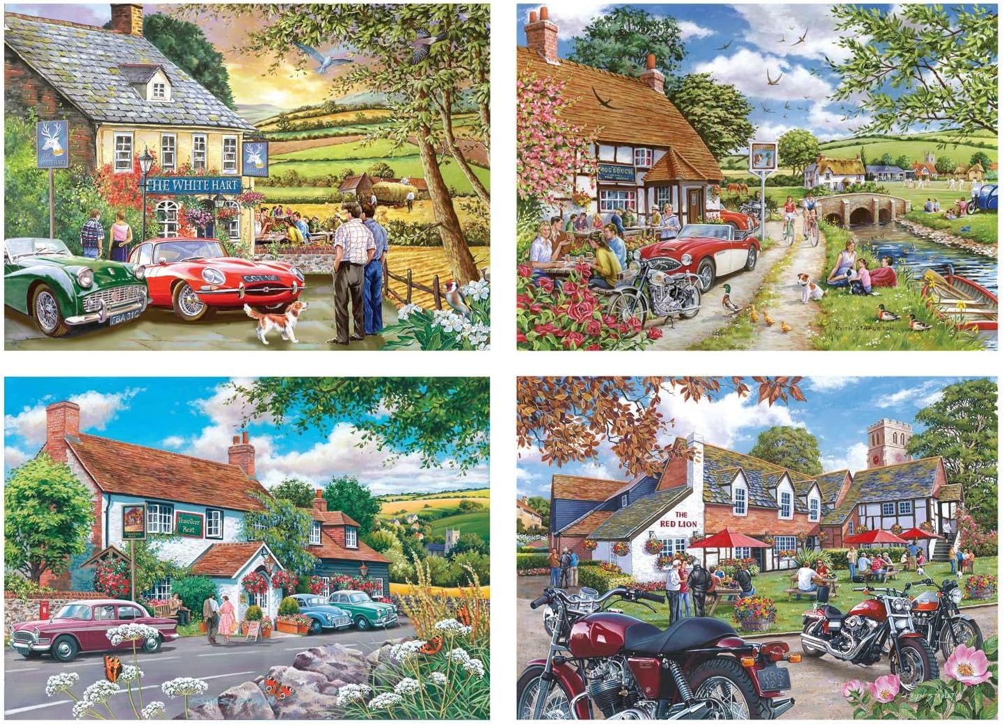 The House of Puzzles Tales From The Tavern Jigsaw Set - 4 x 500 Piece Jigsaws For Adults, Multi Puzzle Pack, Artist Illustrated, Deluxe Puzzle Gifts, Sustainably Made - Image 3