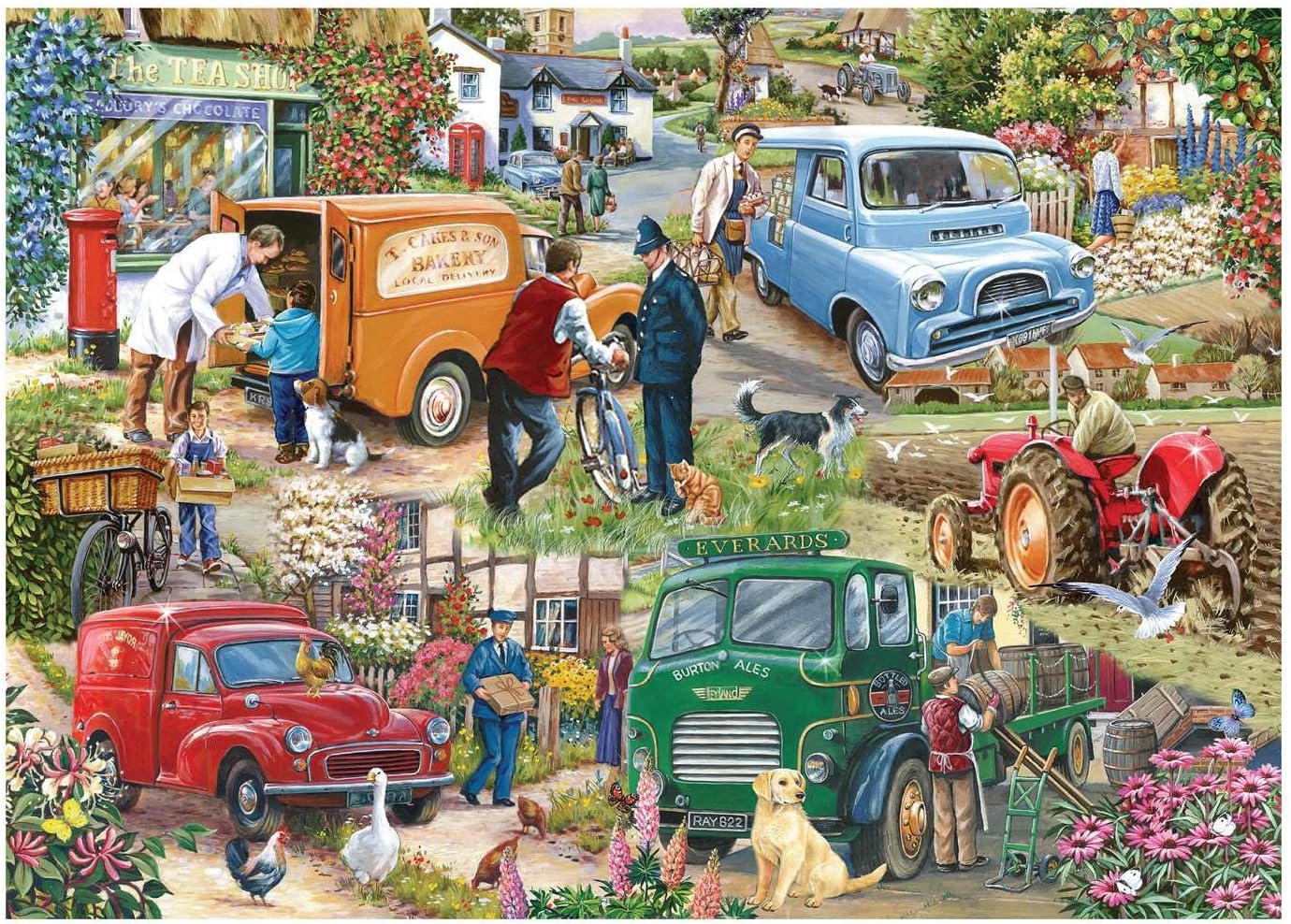 The House of Puzzles | Whistle While you Work BIG 500 Puzzle | Robert Barry Artist | Towns and Villages Theme | FSC® Certified Board | 500 Pieces | 19 x 27in - Image 5