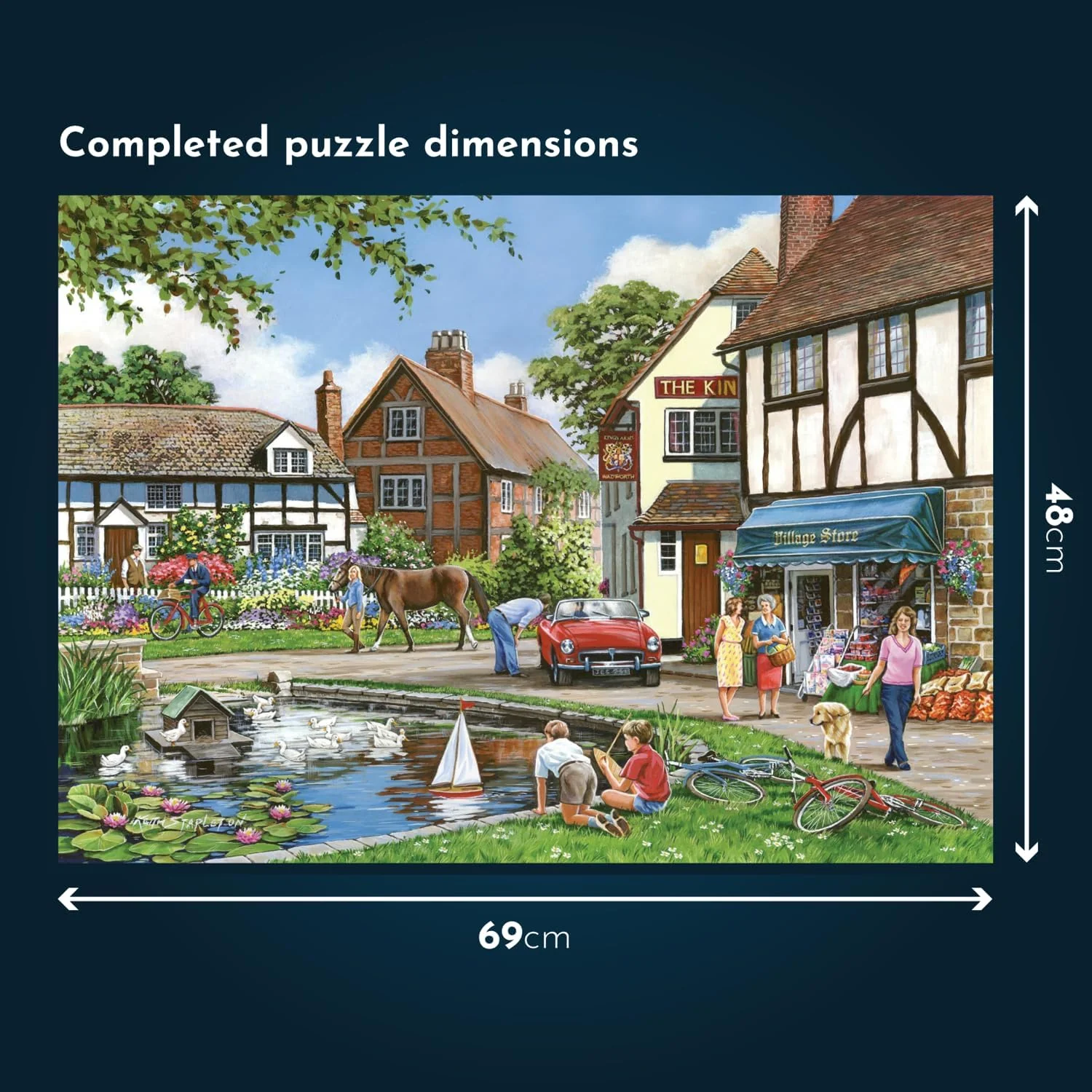 The House of Puzzles | The Kelpies 1000 Piece Jigsaw Puzzle | Animals & Wildlife Theme | Adult Jigsaw | Keith Stapleton | FSC Certified - Image 7