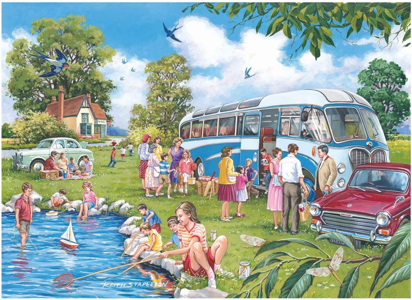 The House of Puzzles | Going Places | 4x 500 Piece Jigsaw Puzzles | Transport Theme | 13 x 19 in | FSC Certified Board - Image 3